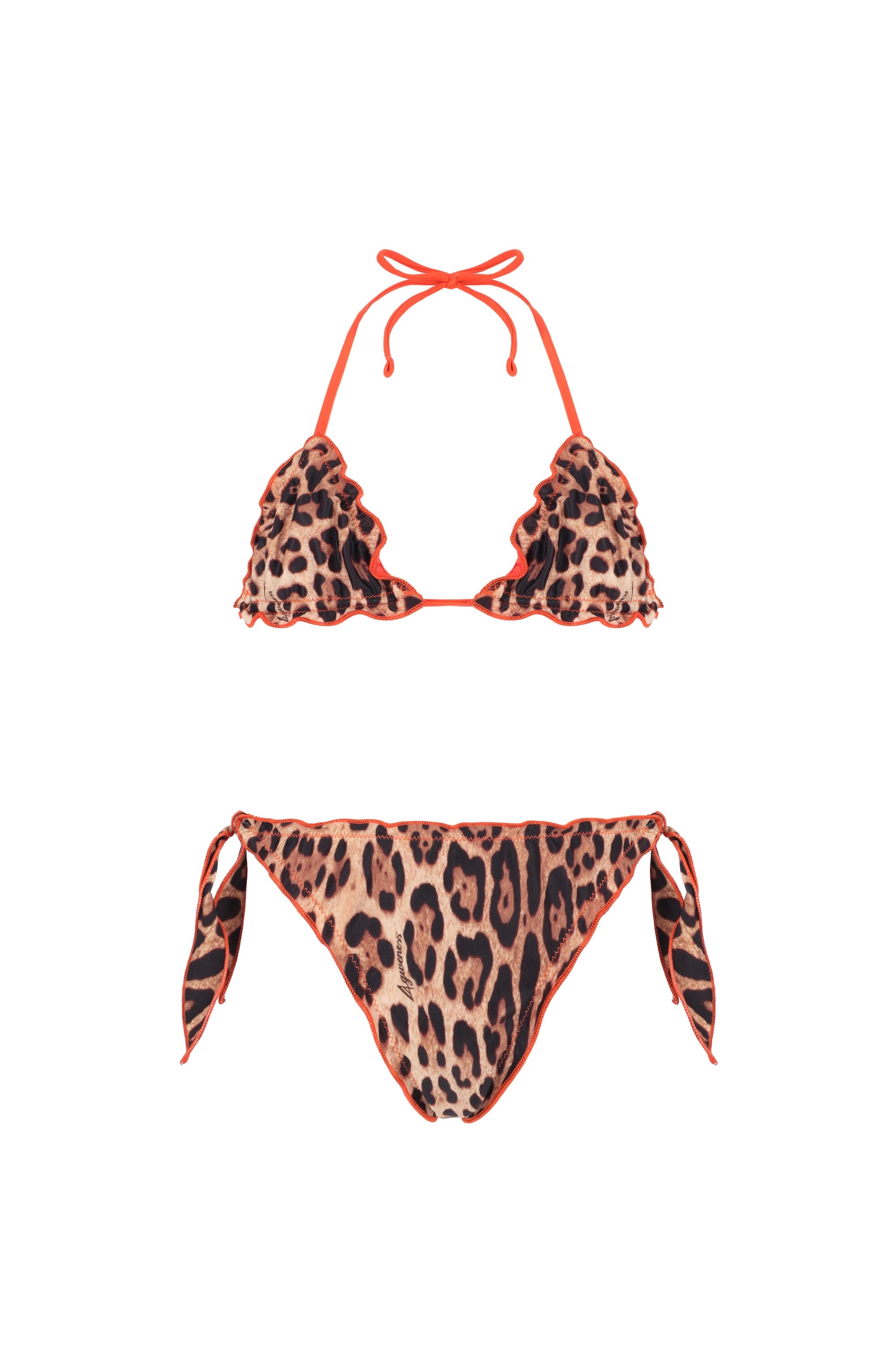 4giveness Bikini Triangolo E Slip Nodi Smambolato Multicolor
