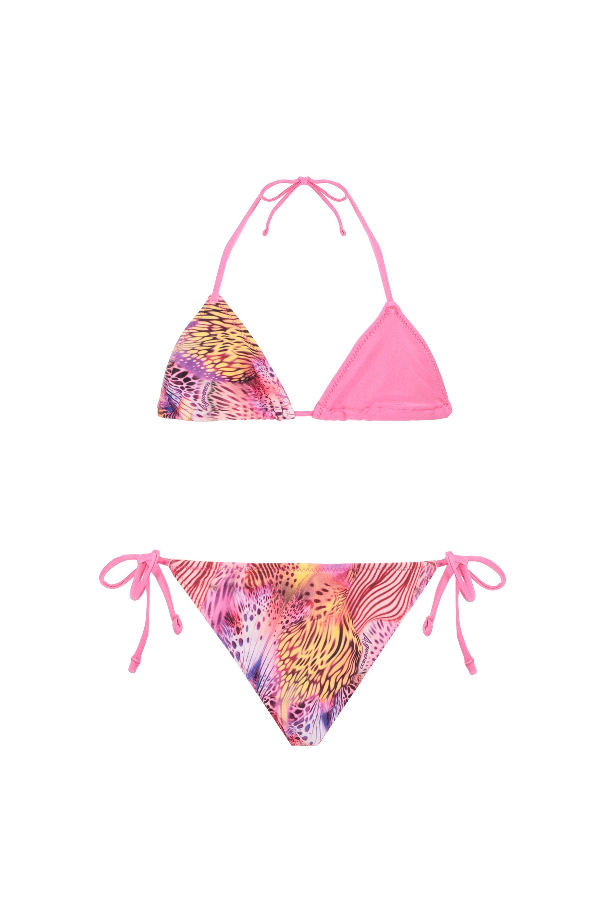 4giveness Bikini Triangolo Pink Butterfly Multicolor