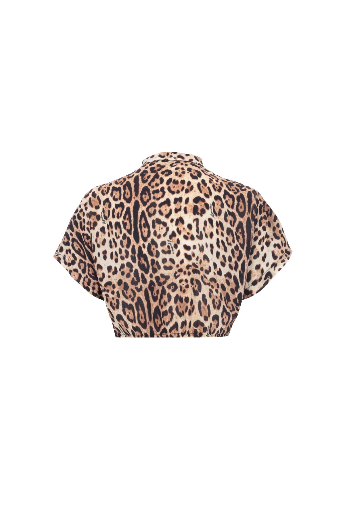 4giveness Camicia Crop Con Nodo In Mussola Fantasia Multicolor