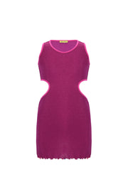 Vestito Corto Canotta In Lurex - Oro