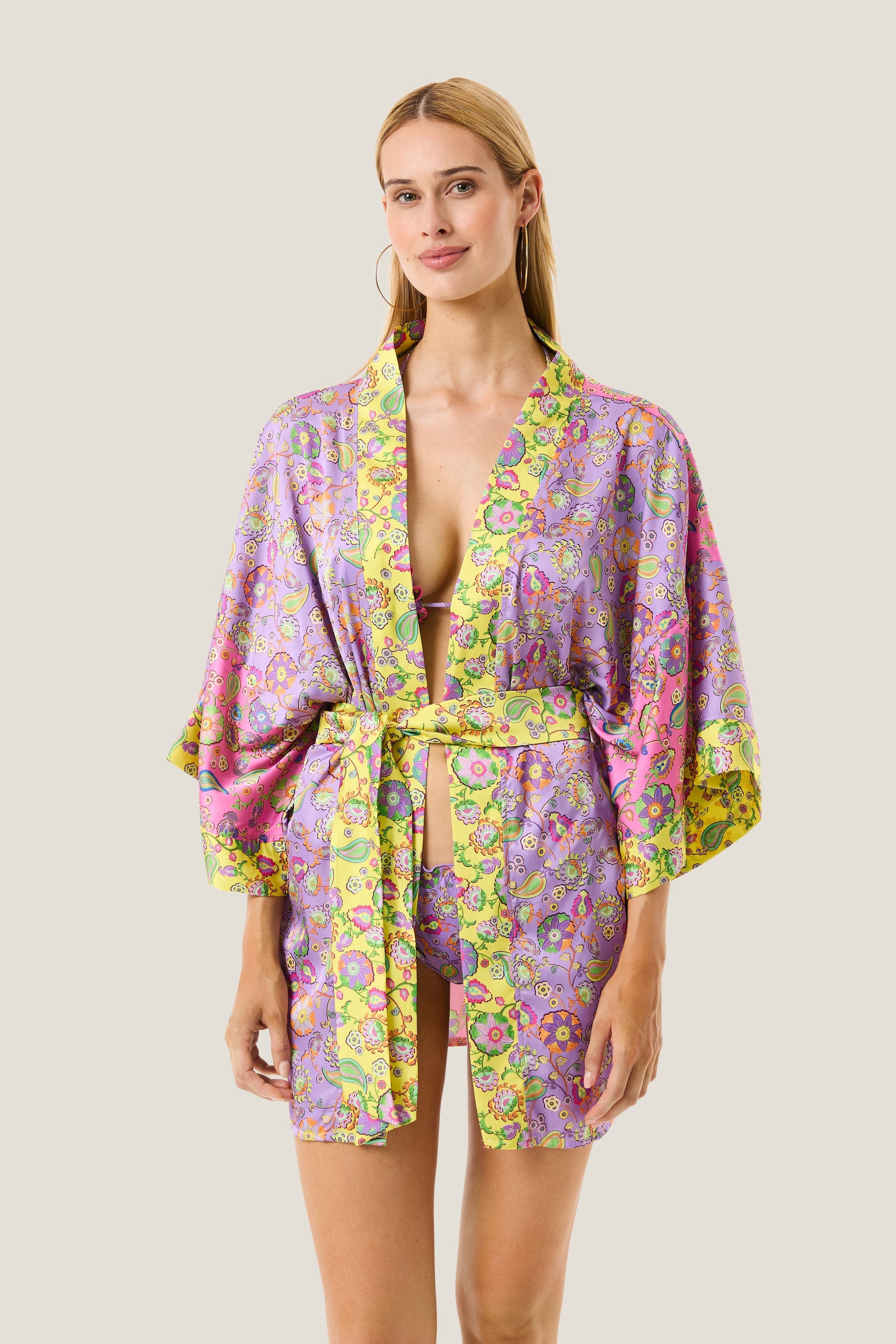 4giveness Kimono Corto Boho Chic Multicolor
