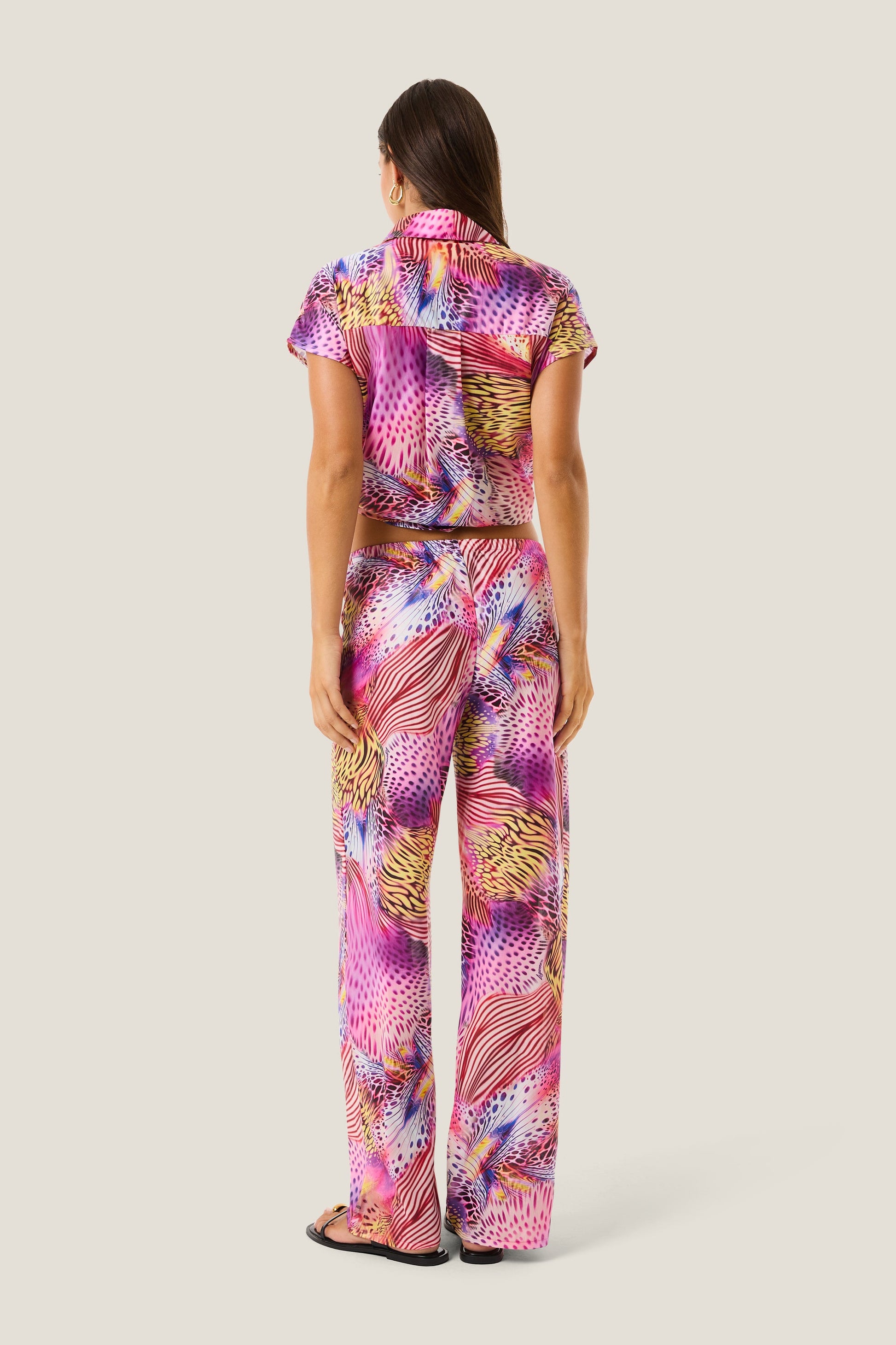 4giveness Pantalone Pink Butterfly Multicolor