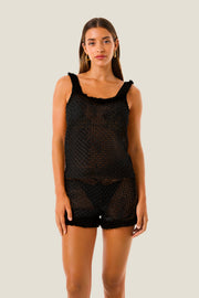 Short Natural Mesh - Nero