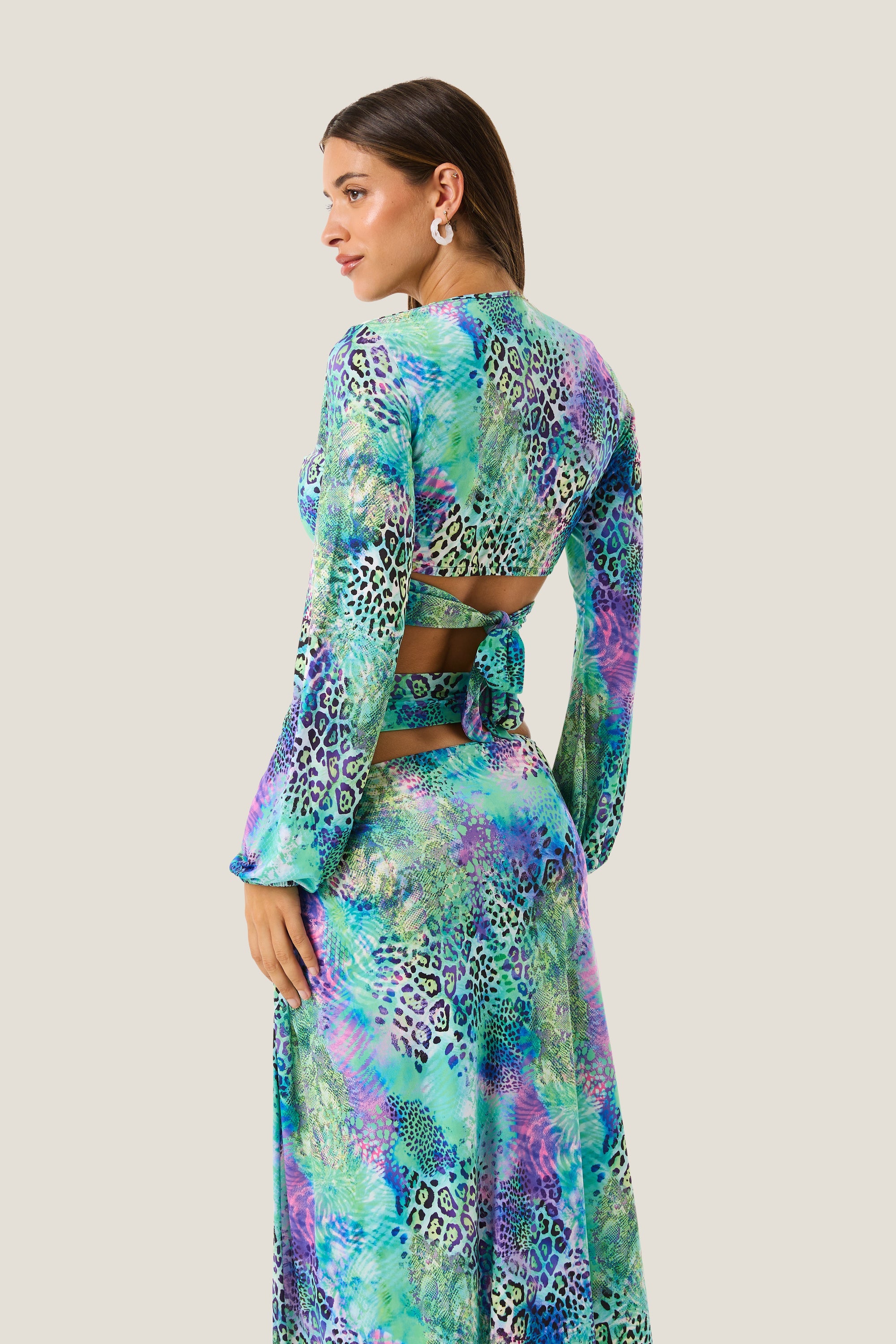 4giveness Top Anello Patch Animalier Multicolor