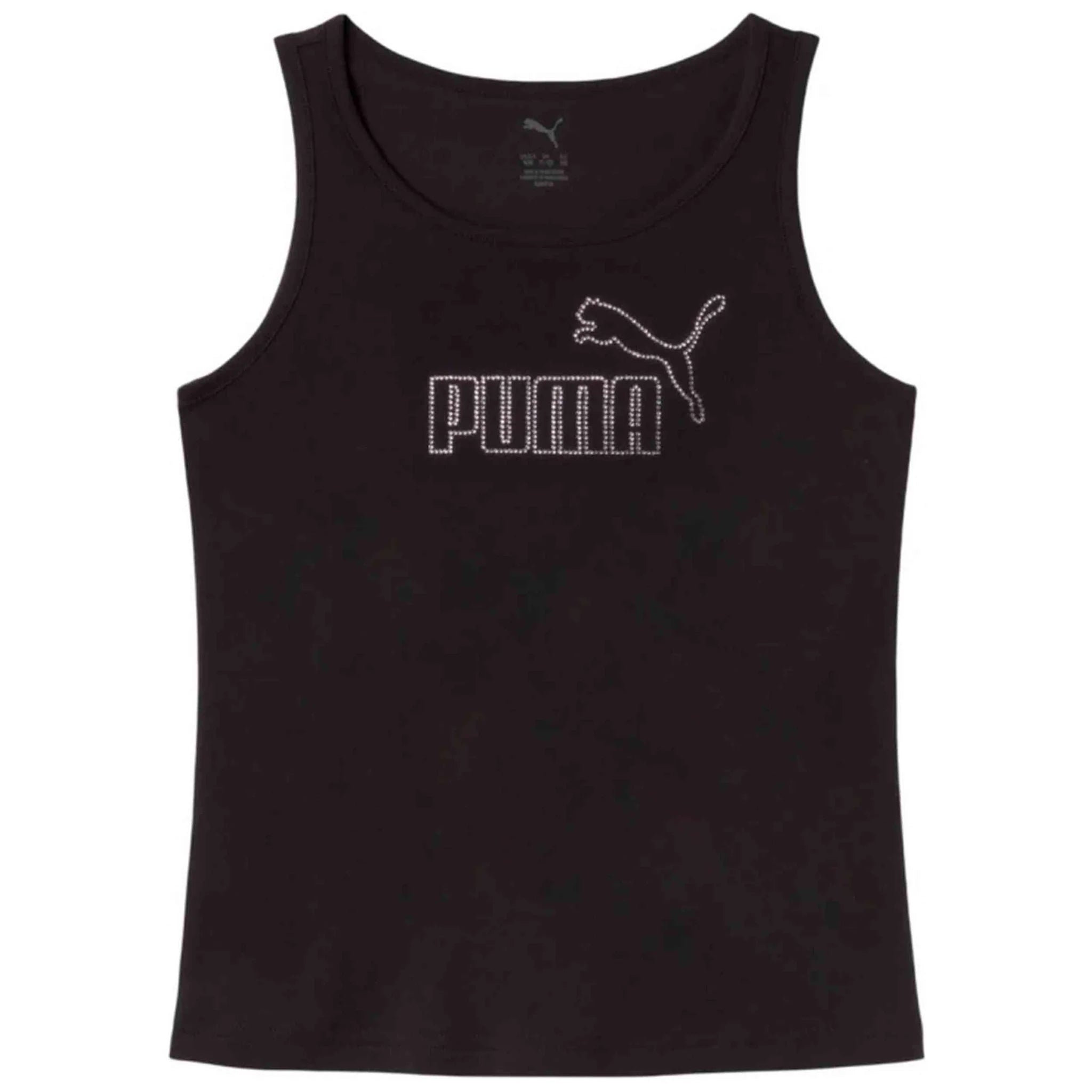 ESS Logo Tank Rhinestone G - Nero