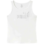 ESS Logo Tank Rhinestone G - Bianco