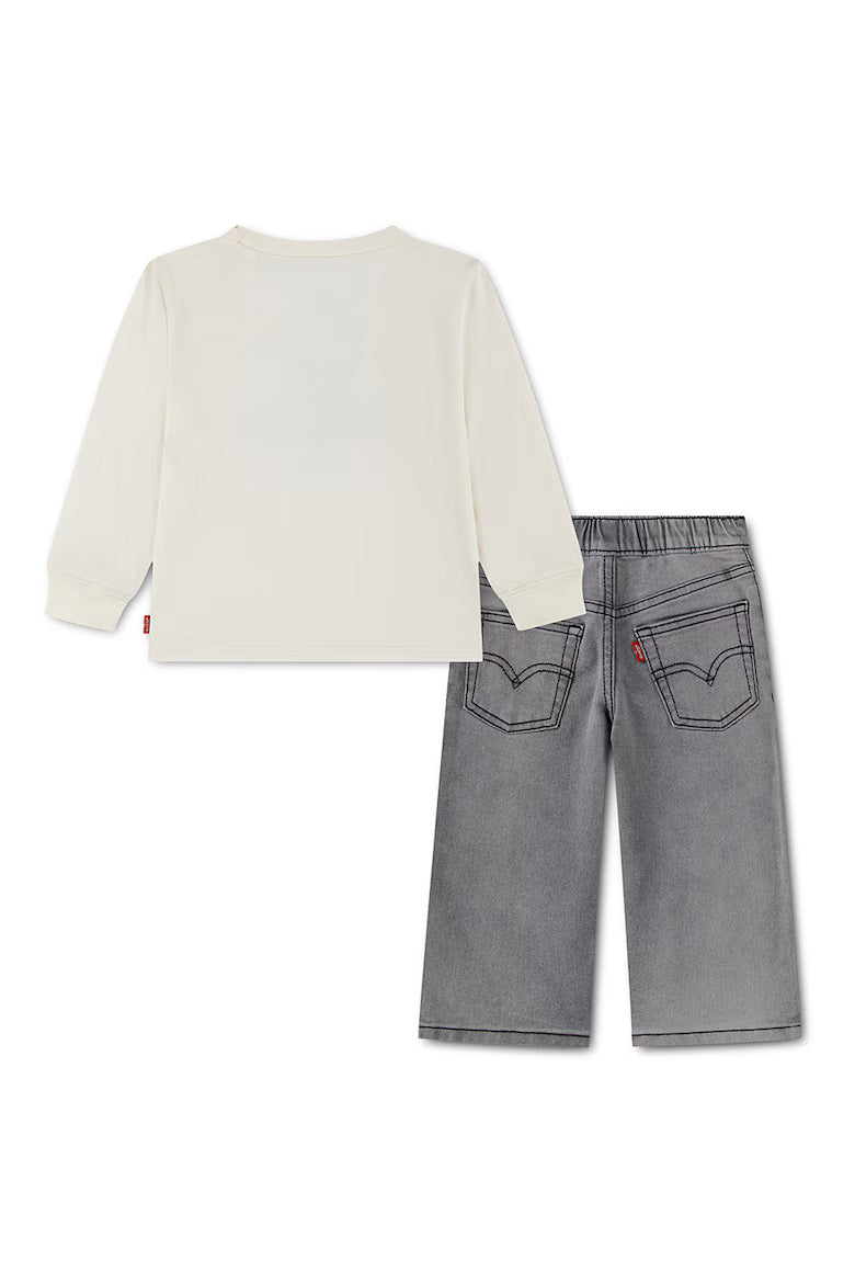 Completo Maglia e Jeans - Bianco