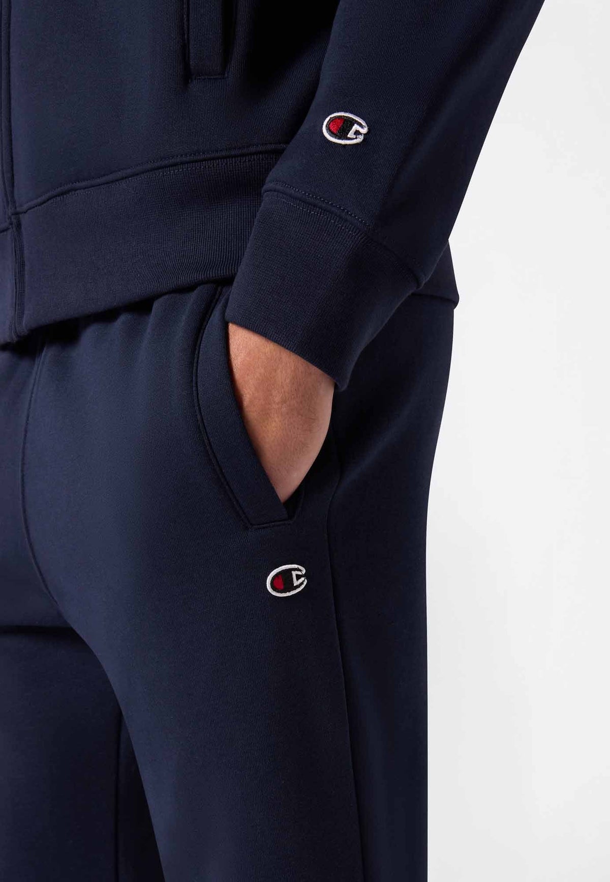 Champion Tuta Full Zip in Felpa - Blu Navy