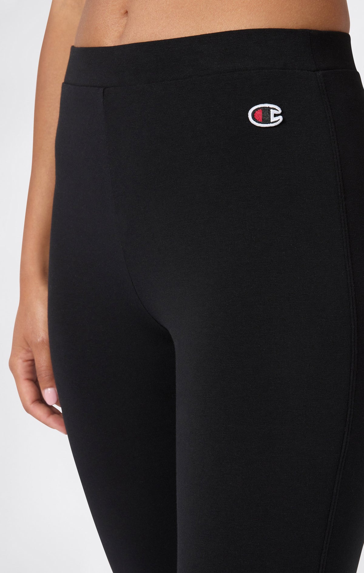 Champion Leggings in Cotone Stretch Icons - Nero