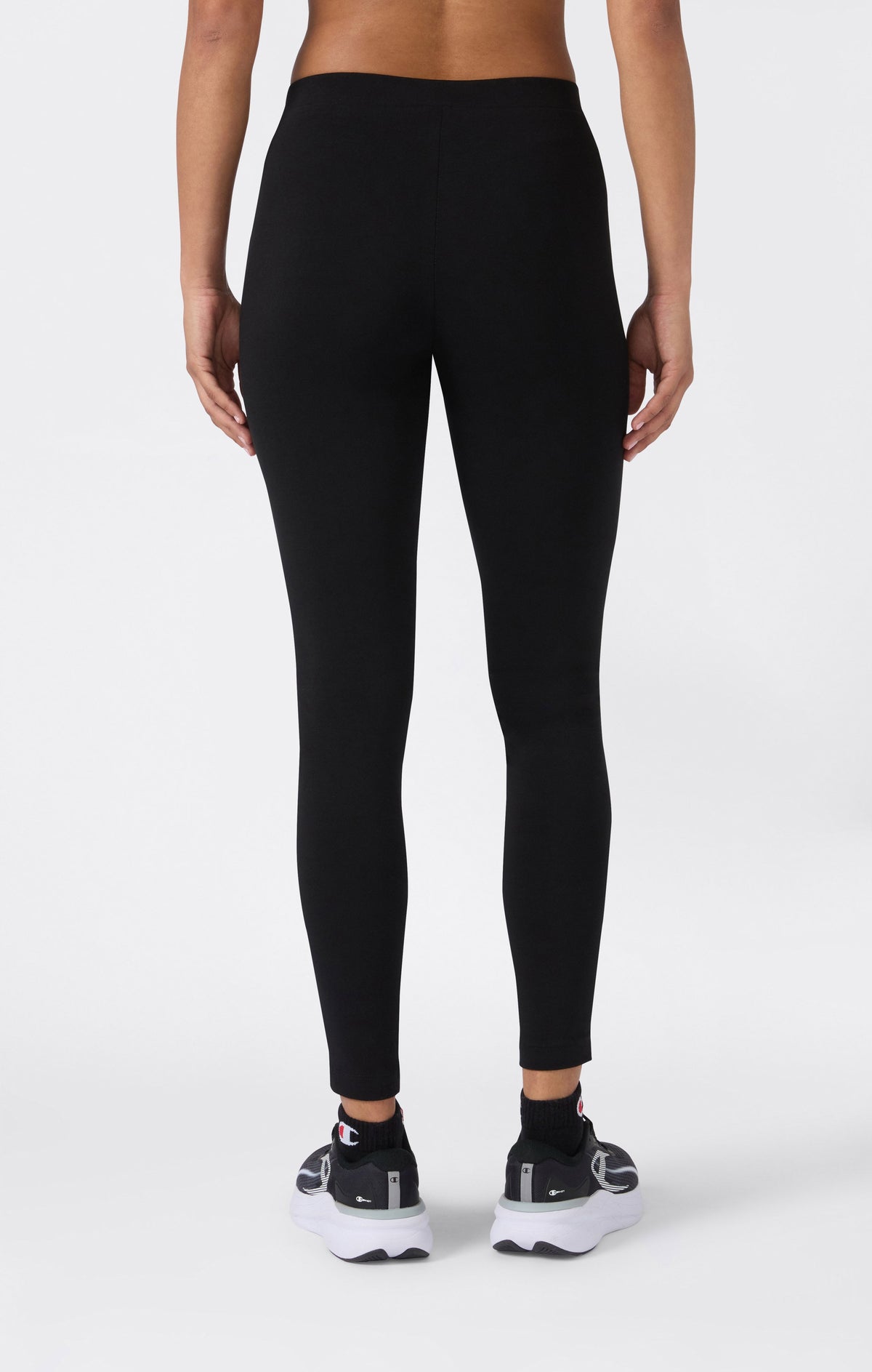 Champion Leggings in Cotone Stretch Icons - Nero