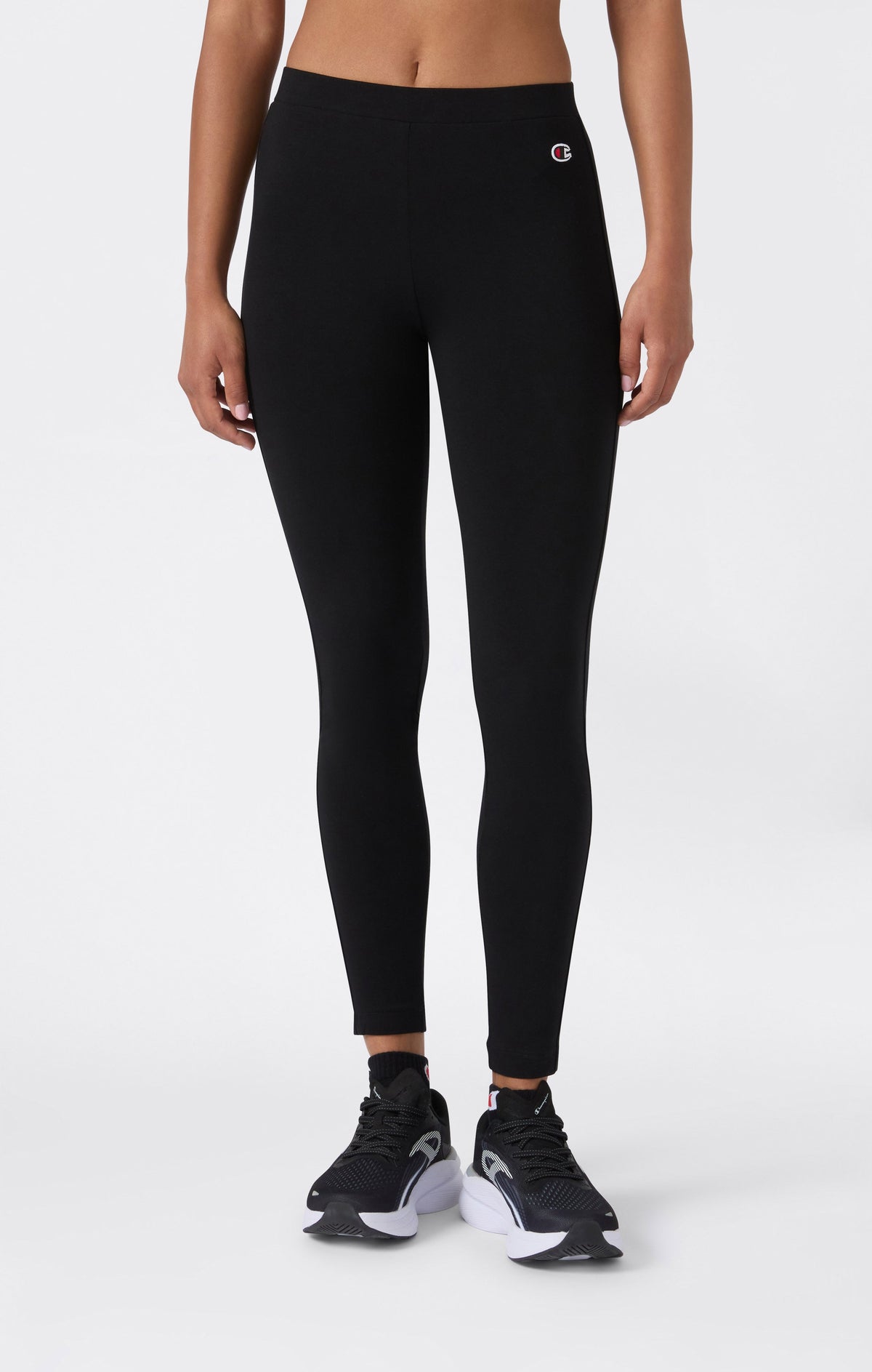Champion Leggings in Cotone Stretch Icons - Nero