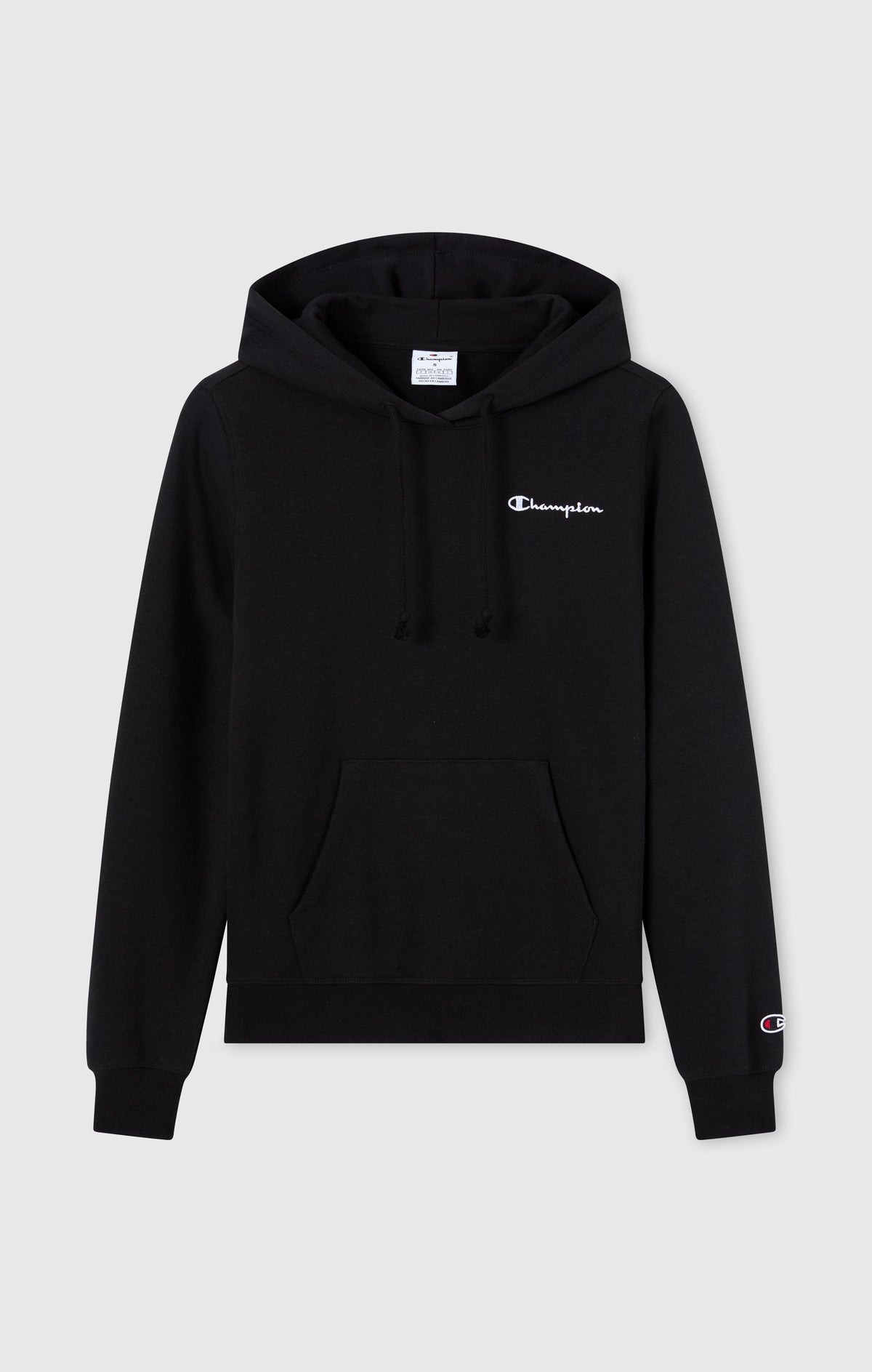 Champion Felpa con Cappuccio e Logo Ricamato Icons - Nero