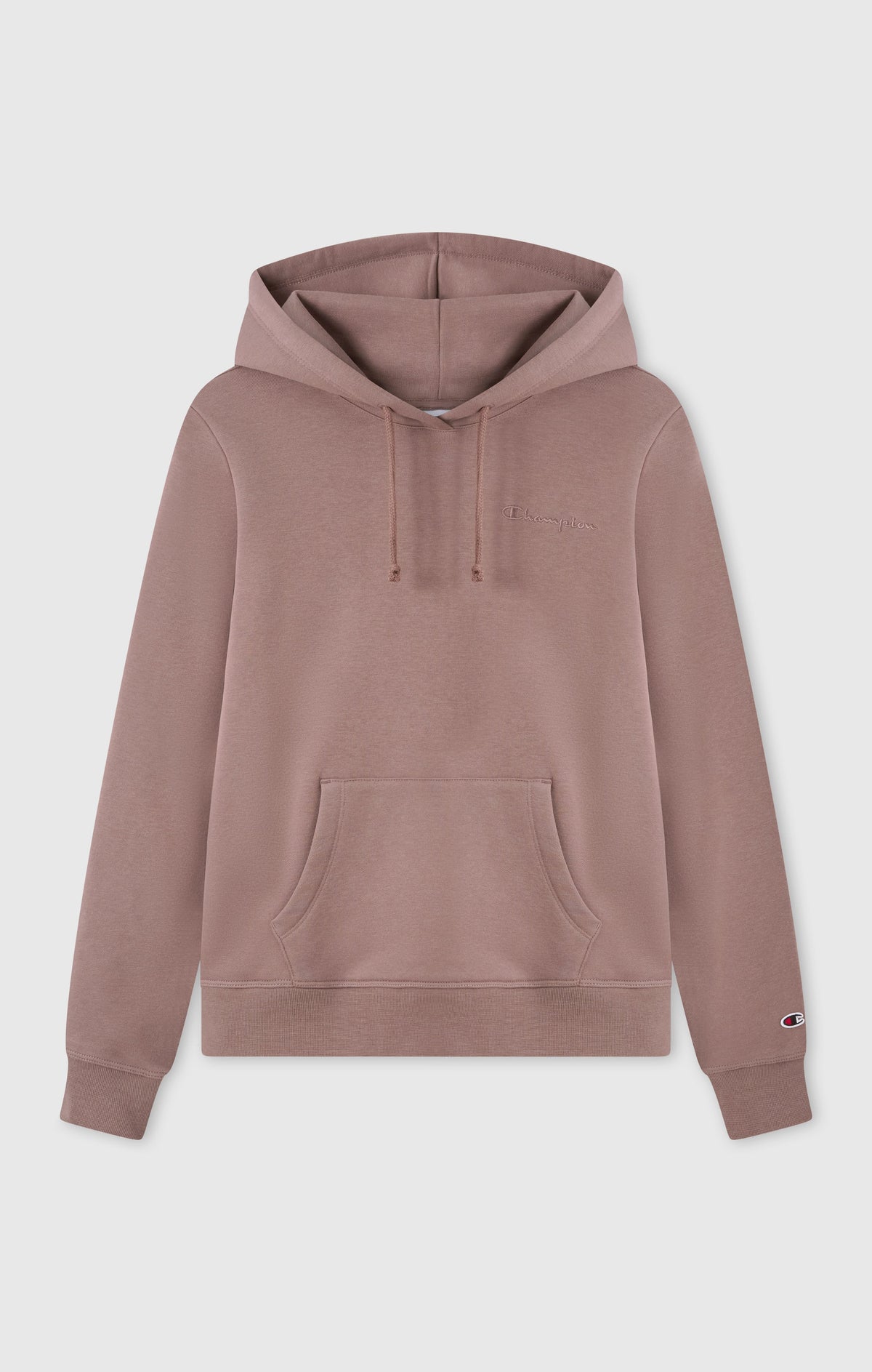 Champion Felpa con Cappuccio e Logo Ricamato Icons - Marrone Chiaro