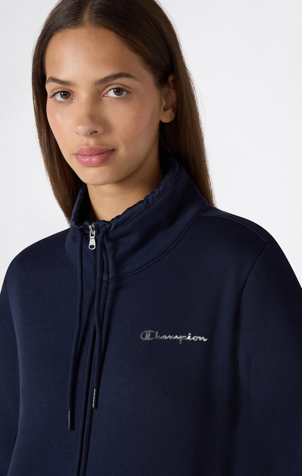 Champion Tuta con Zip Intera e Collo Alto - Blu Navy