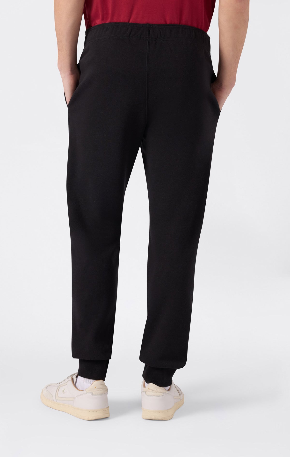 Champion Pantaloni Slim con Polsini a Costine Icons - Nero