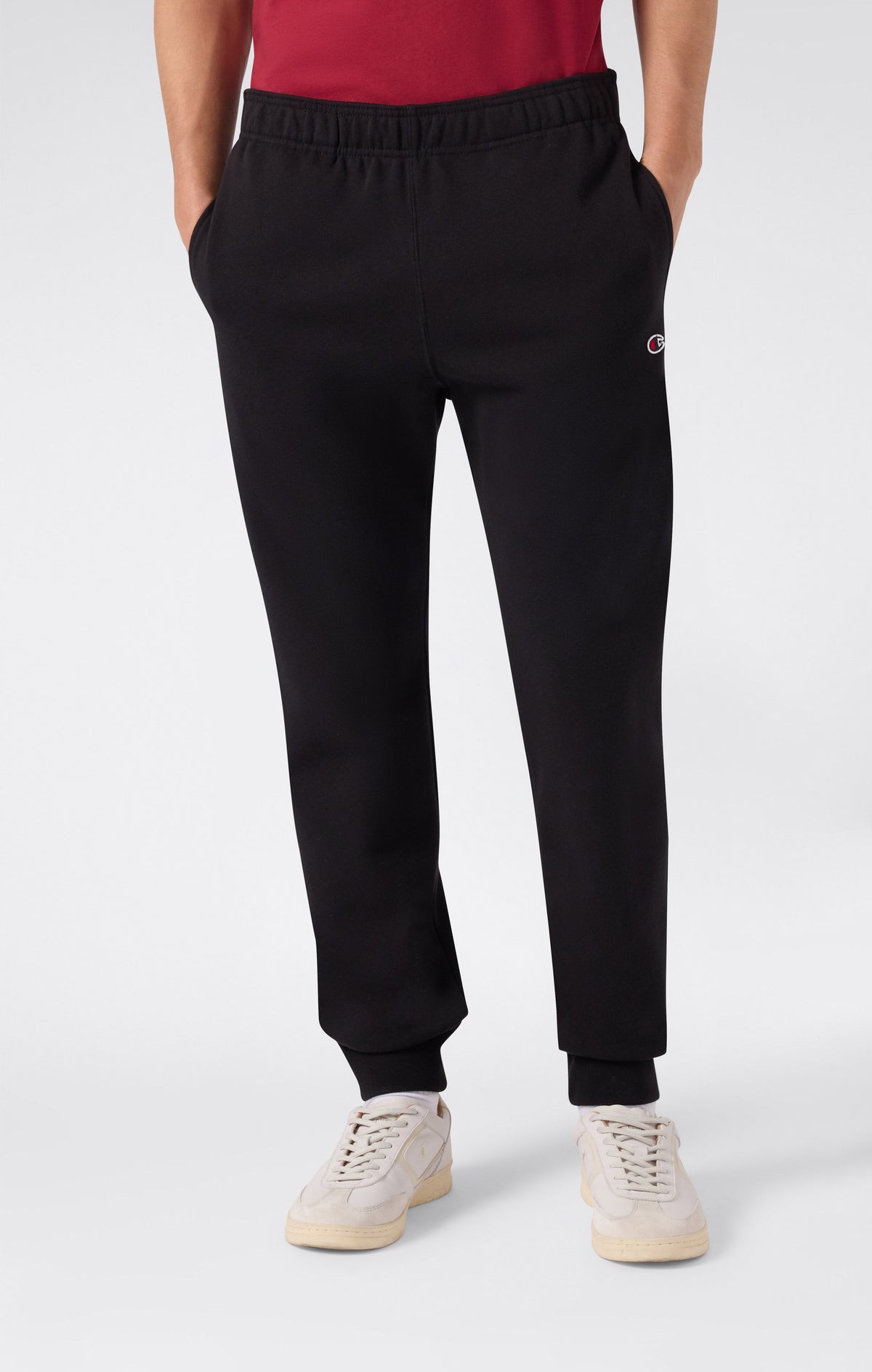 Champion Pantaloni Slim con Polsini a Costine Icons - Nero