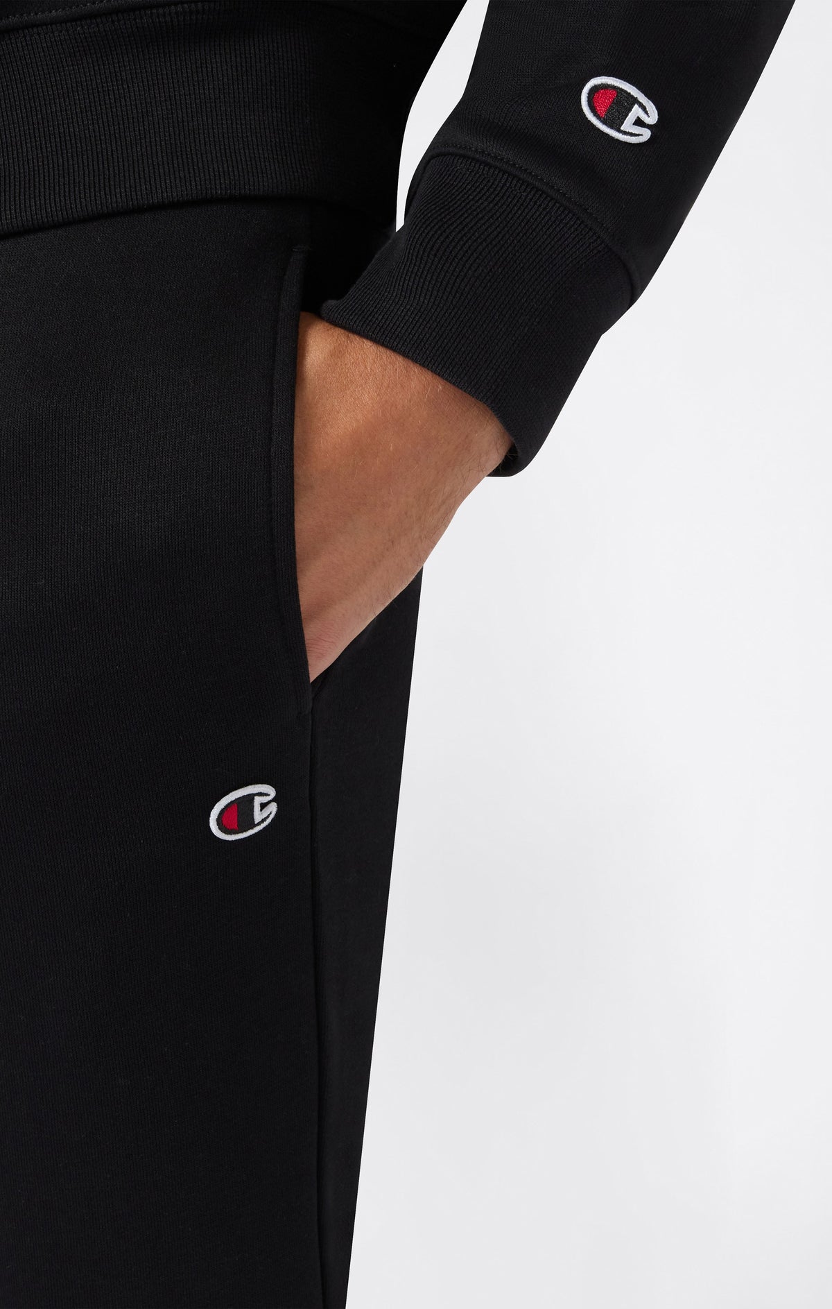 Champion Tuta con Cappuccio e Zip Integrale - Nero