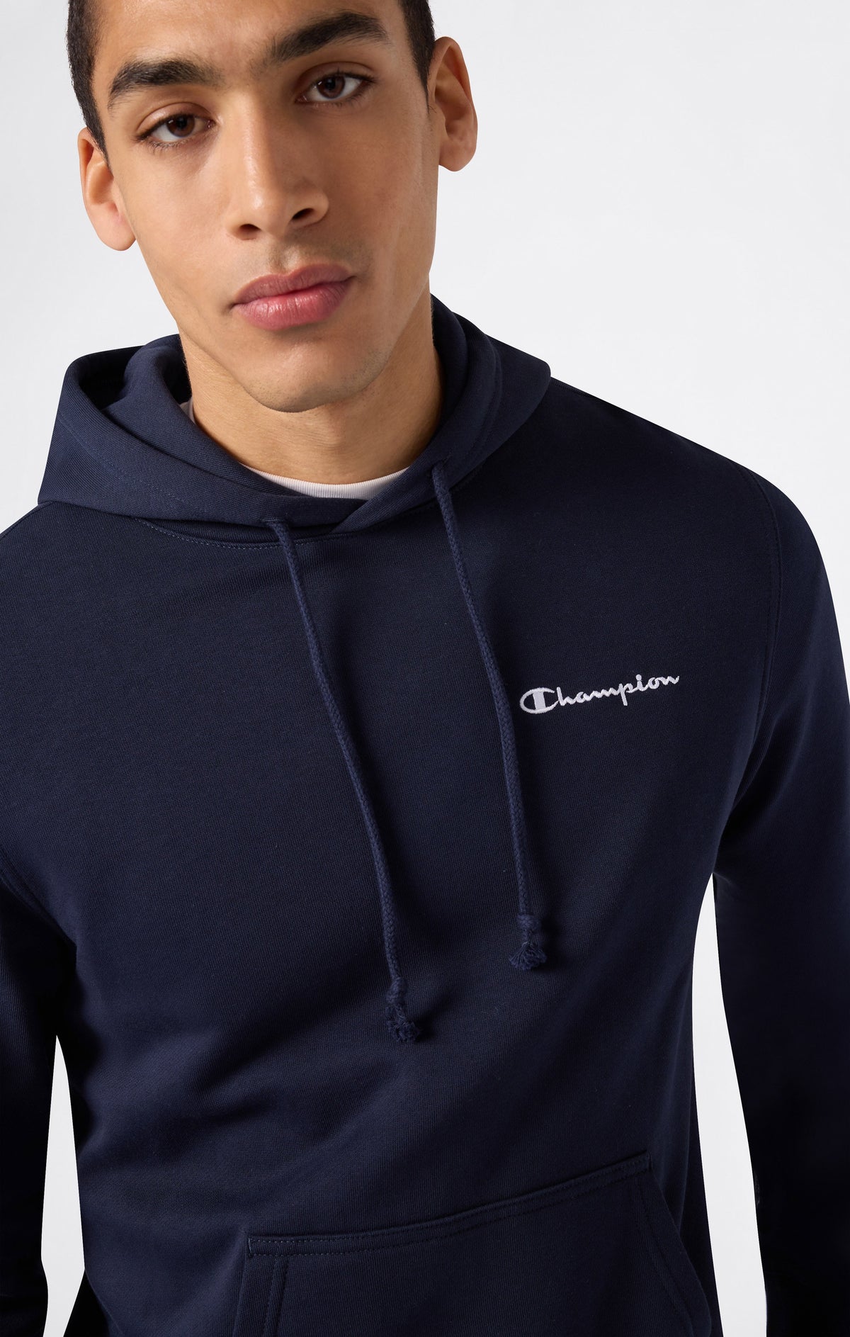 Champion Felpa con Cappuccio e Logo Ricamato Icons - Blu Navy