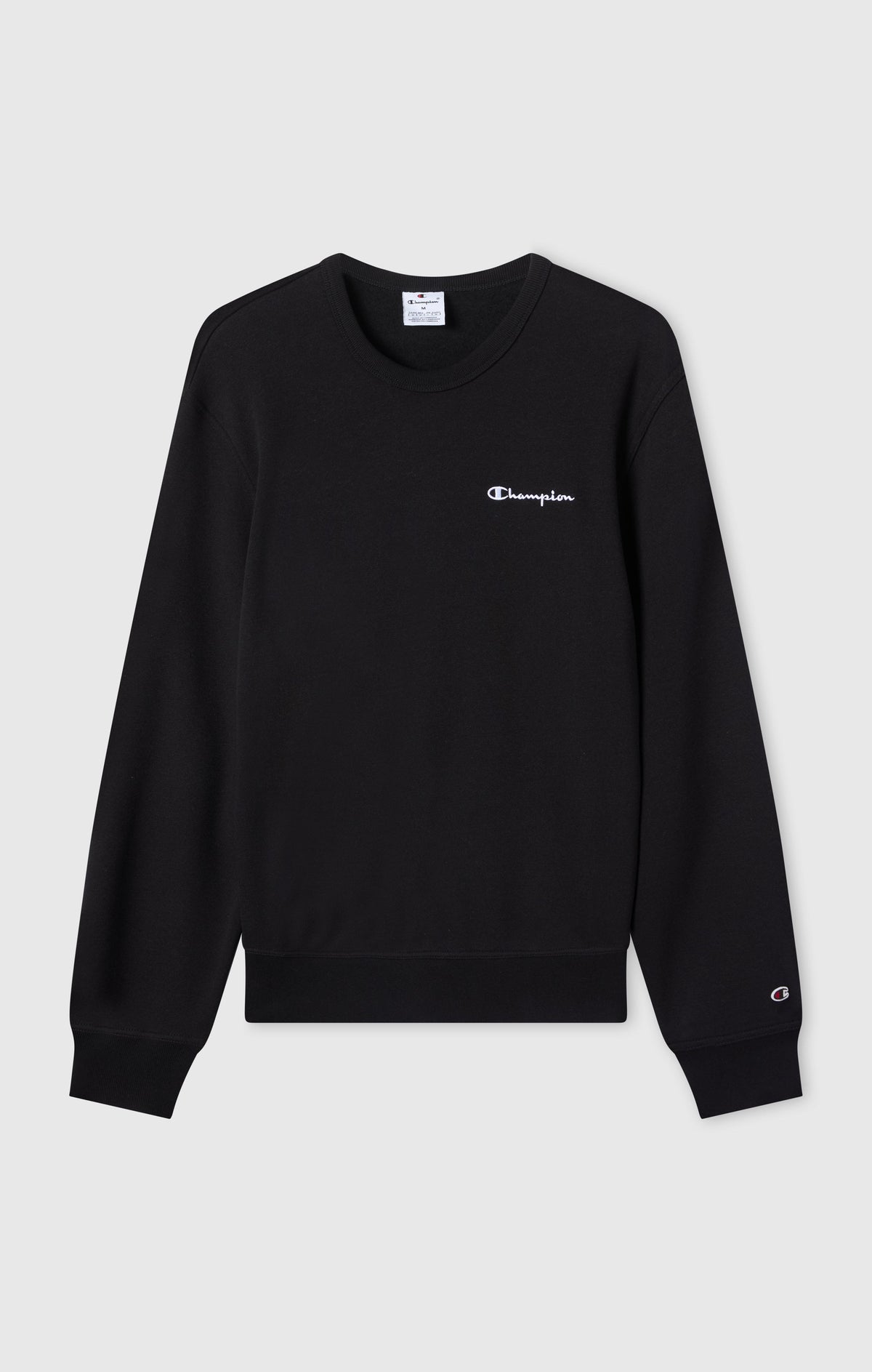 Champion Felpa Girocollo Icons con Logo Ricamato - Nero