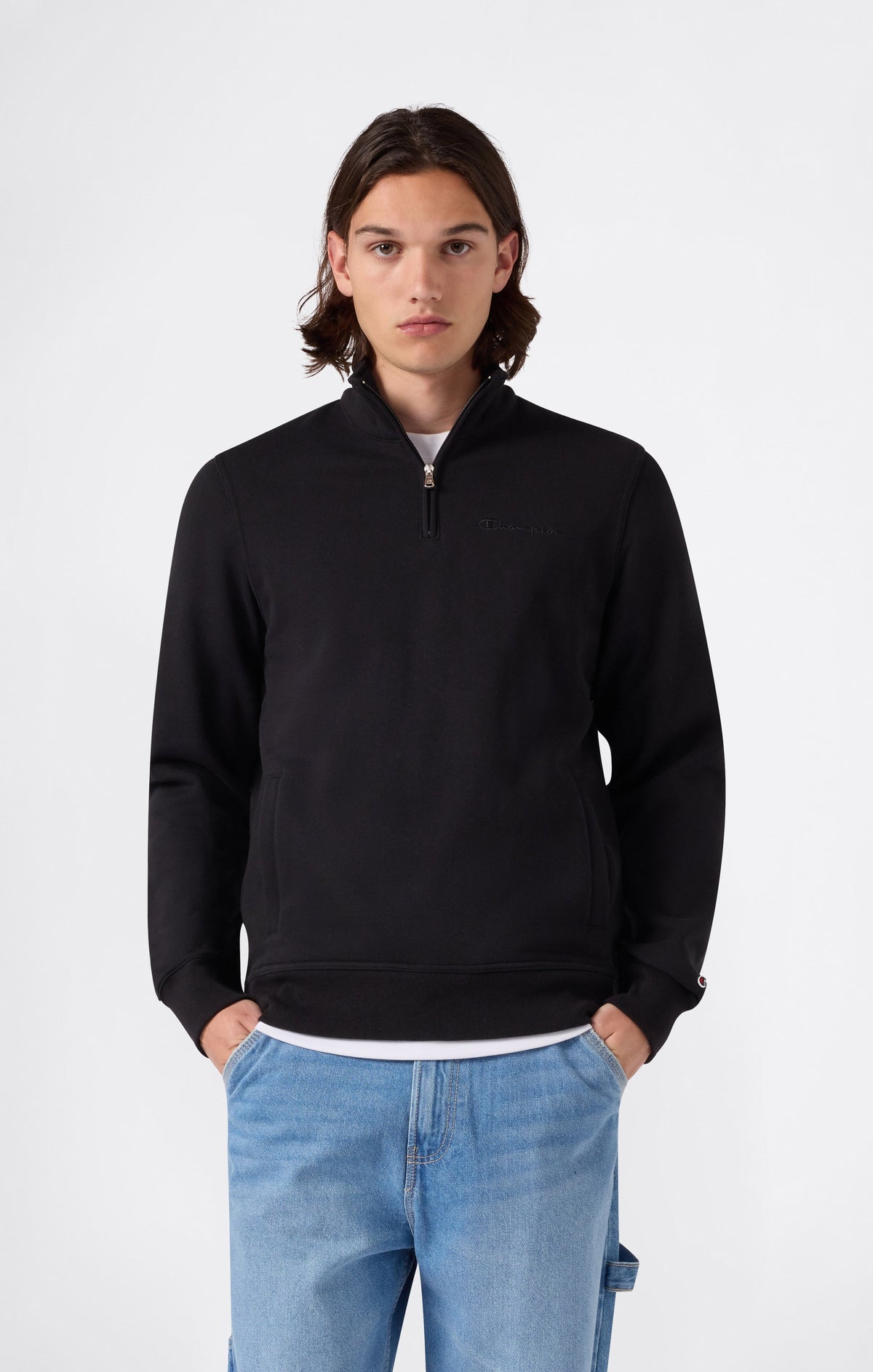 Champion Felpa con Mezza Zip Icons - Nero