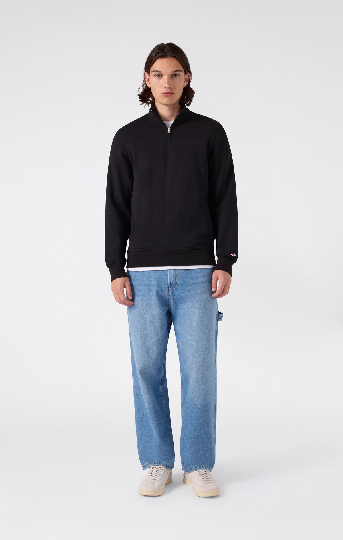 Champion Felpa con Mezza Zip Icons - Nero