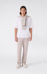 Pantaloni con Fondo Dritto Icons - Grigio Melange