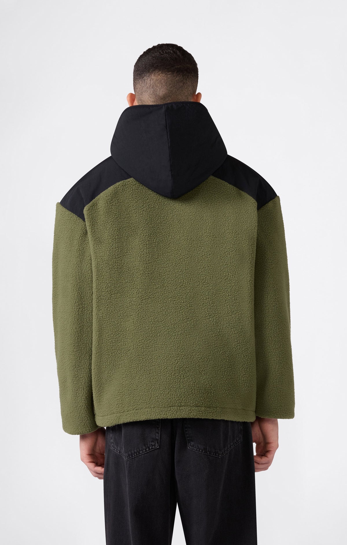 Champion Felpa con Cappuccio e Zip Intera - Verde Militare