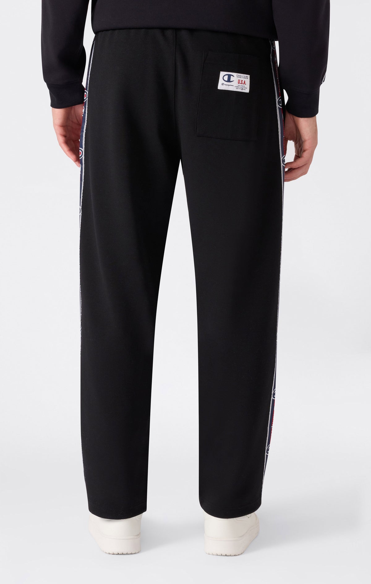 Champion Pantaloni con Polsini Elastici e Fettuccia - Nero