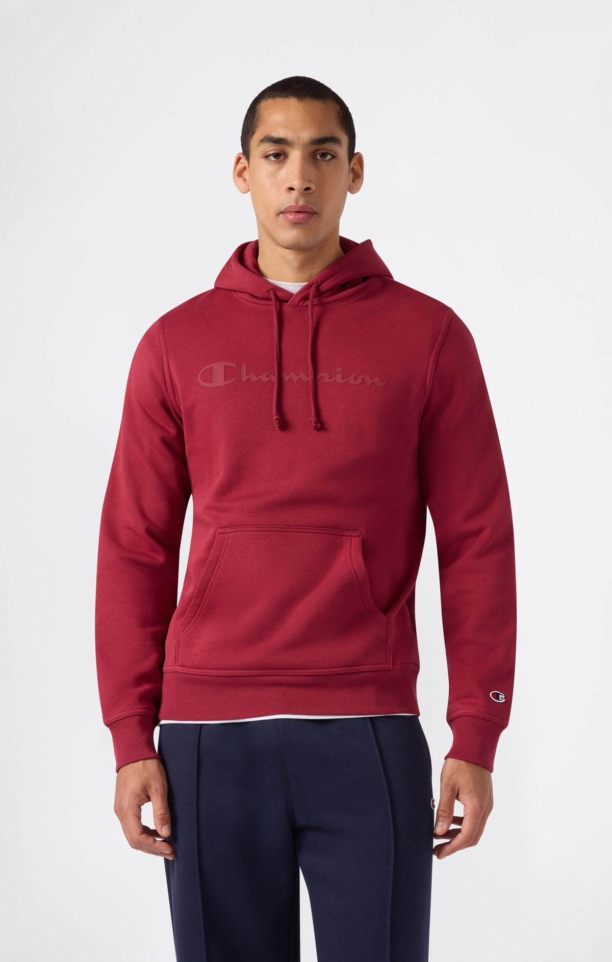 Champion Felpa con Cappuccio e Tasca a Marsupio - Rosso