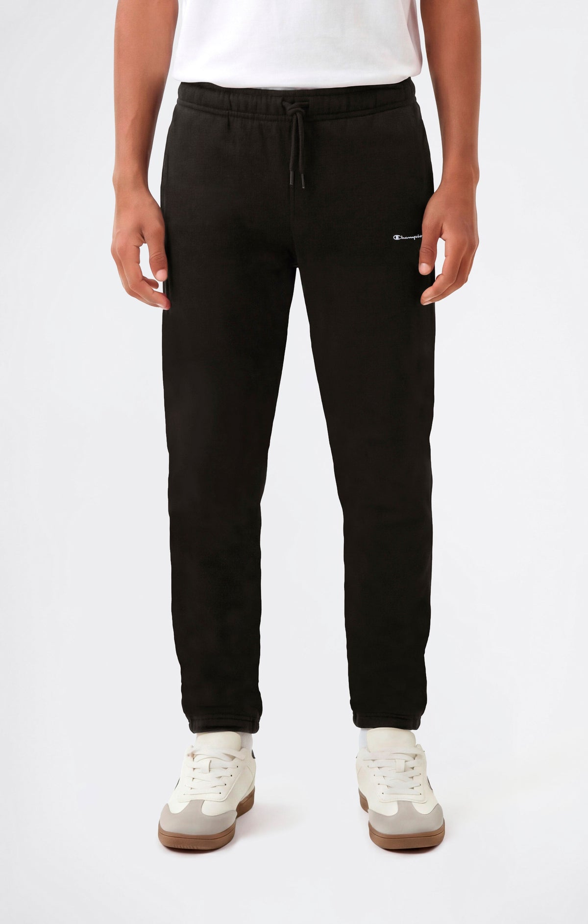 Champion Pantaloni con Fondo Dritto e Interno Garzato - Nero