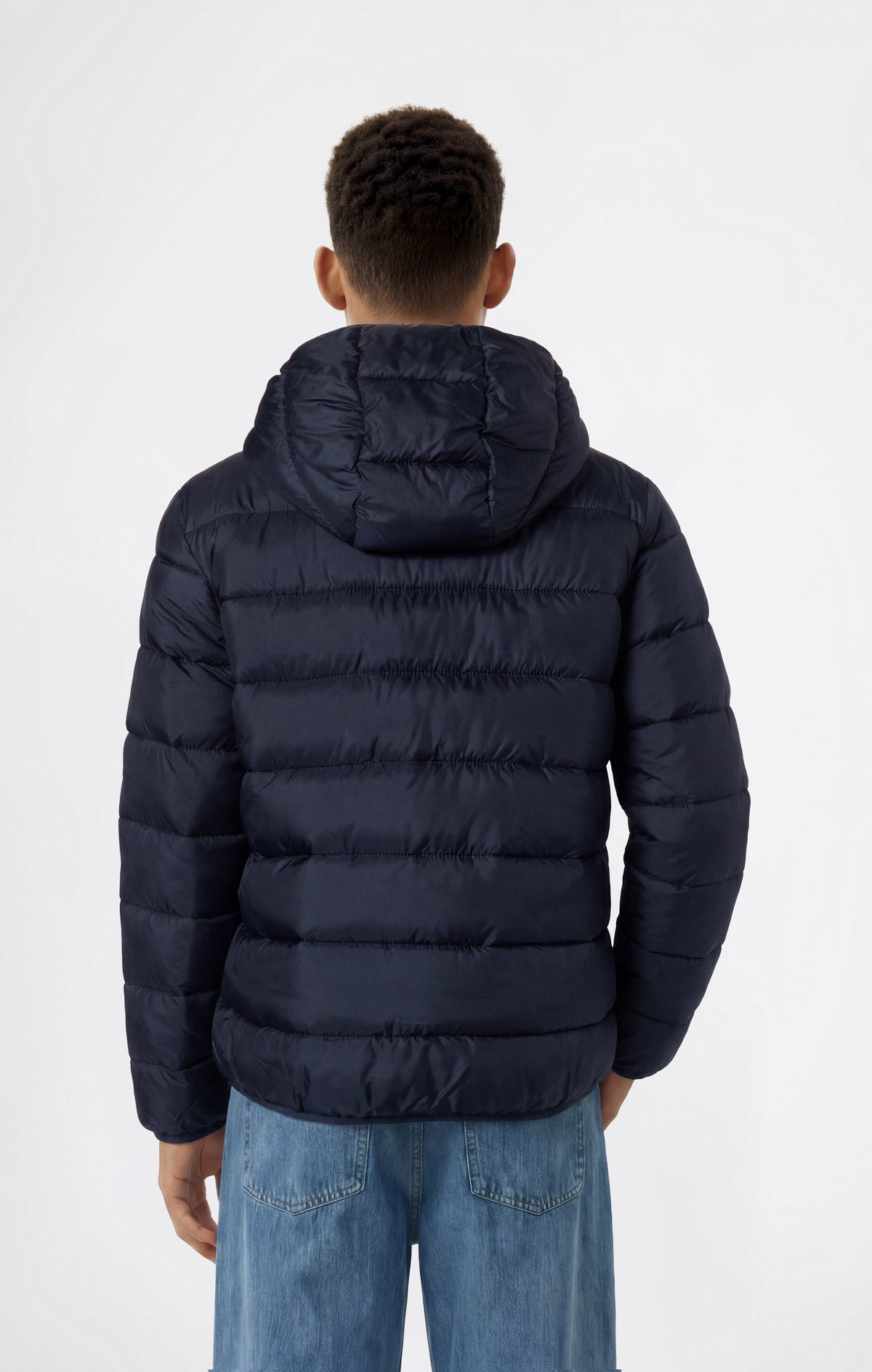 Champion Giubbotto Imbottito con Cappuccio - Blu Navy