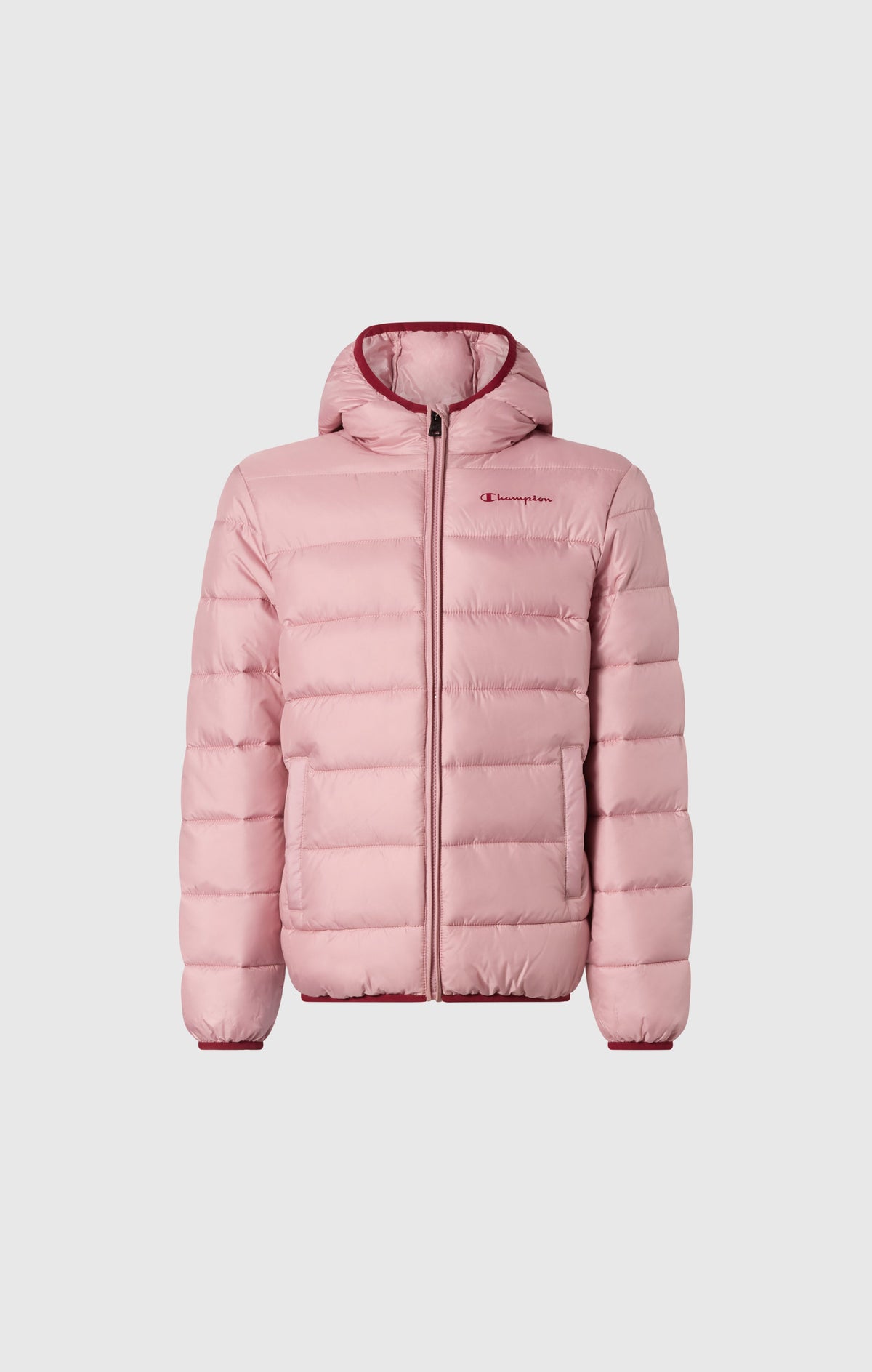Champion Giubbotto Imbottito con Cappuccio - Rosa