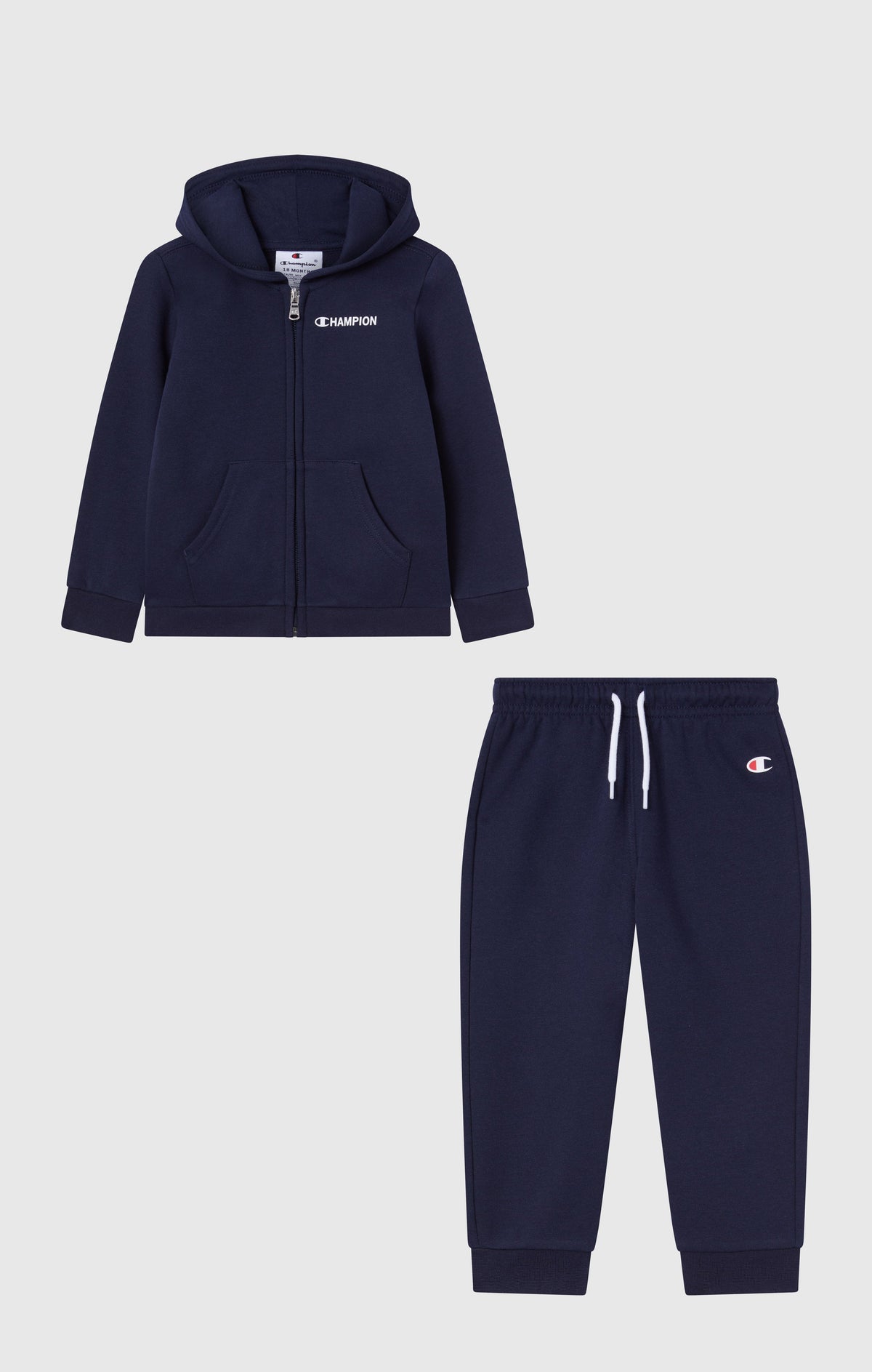 Champion Felpa con Cappuccio Full Zip - Blu Navy