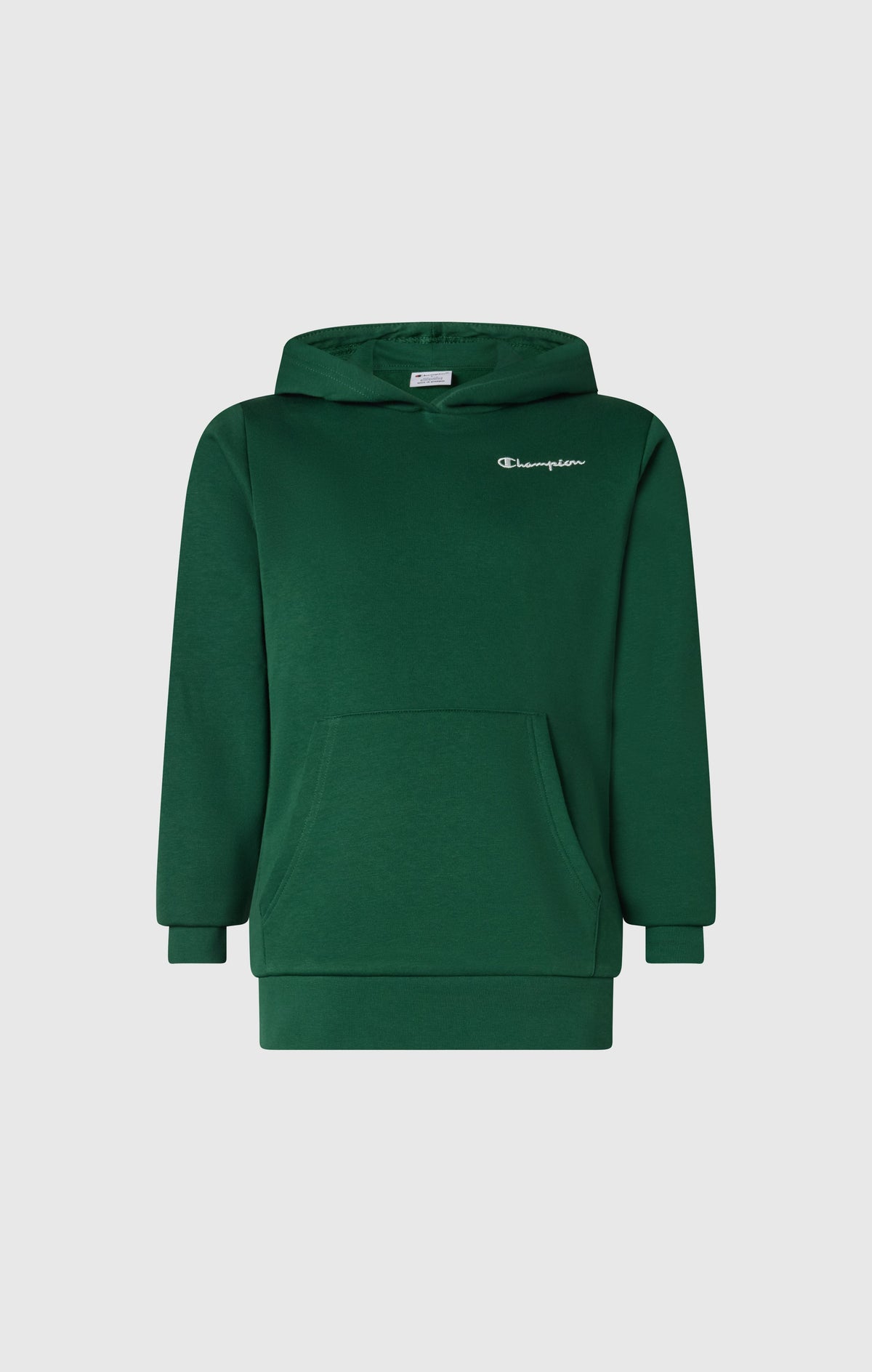 Champion Felpa Cappuccio con Piccole Icone Ricamate - Verde Brillante