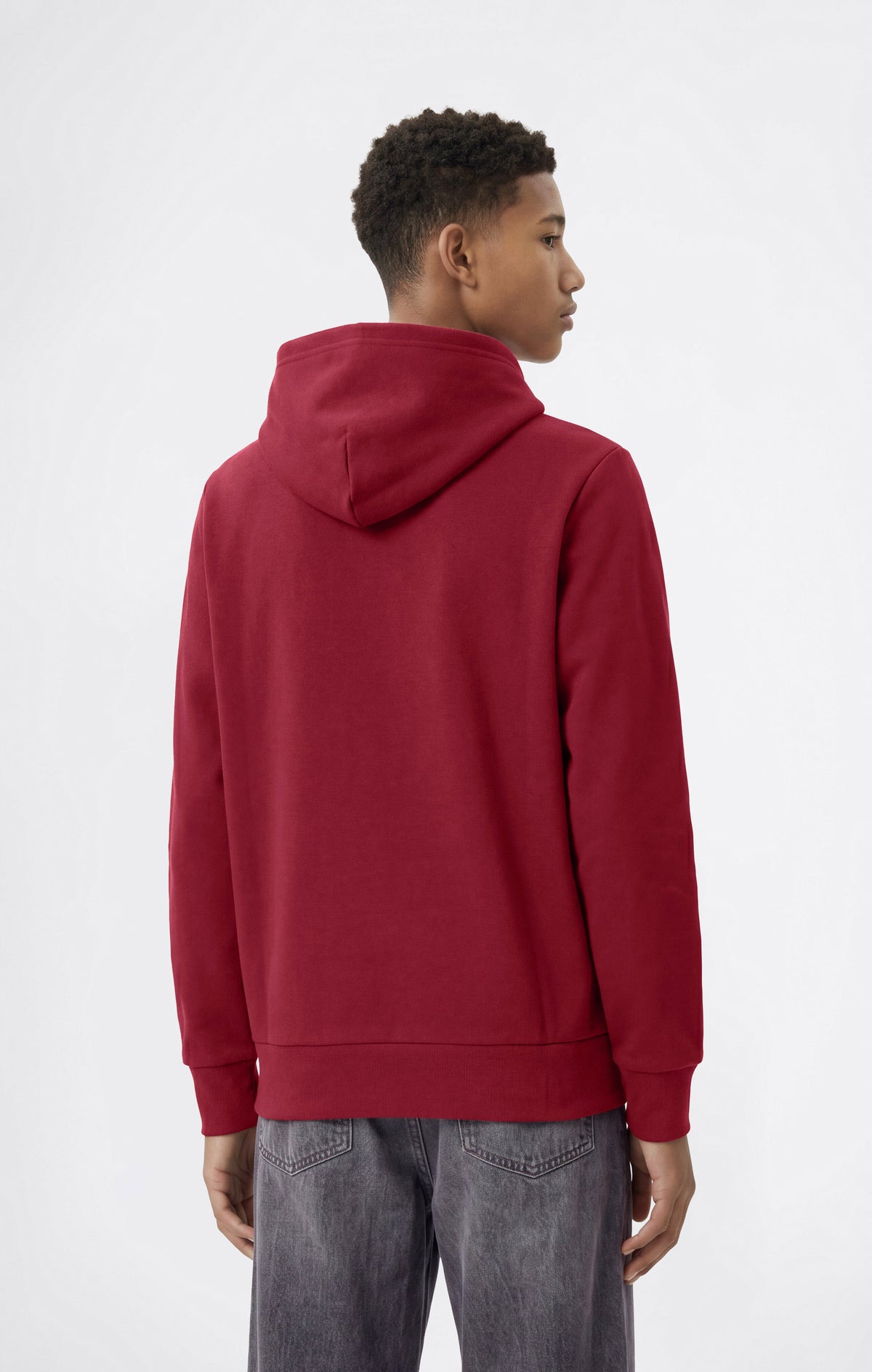 Champion Felpa Cappuccio con Piccole Icone Ricamate - Rosso