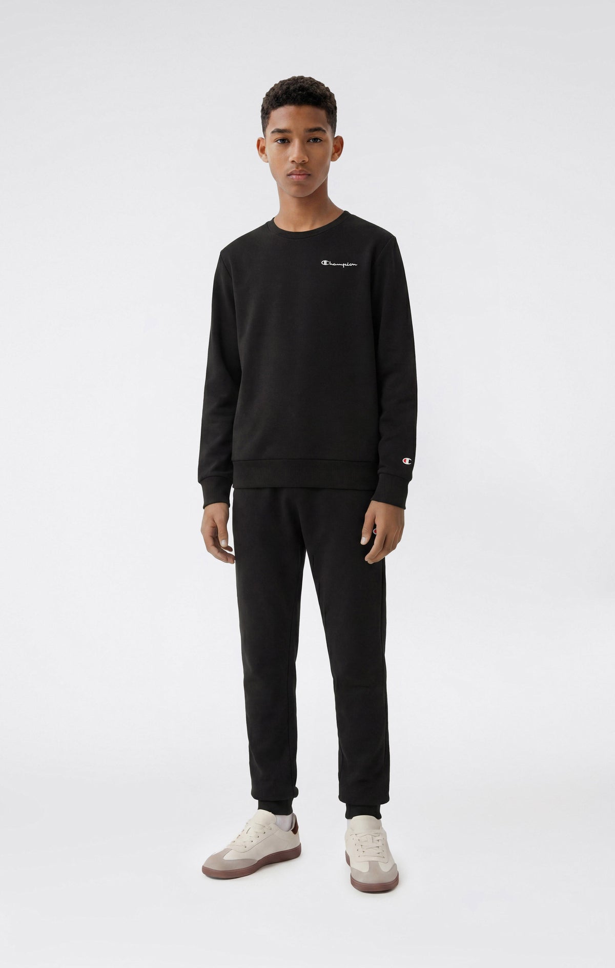 Champion Felpa Girocollo in Felpa Icons - Nero