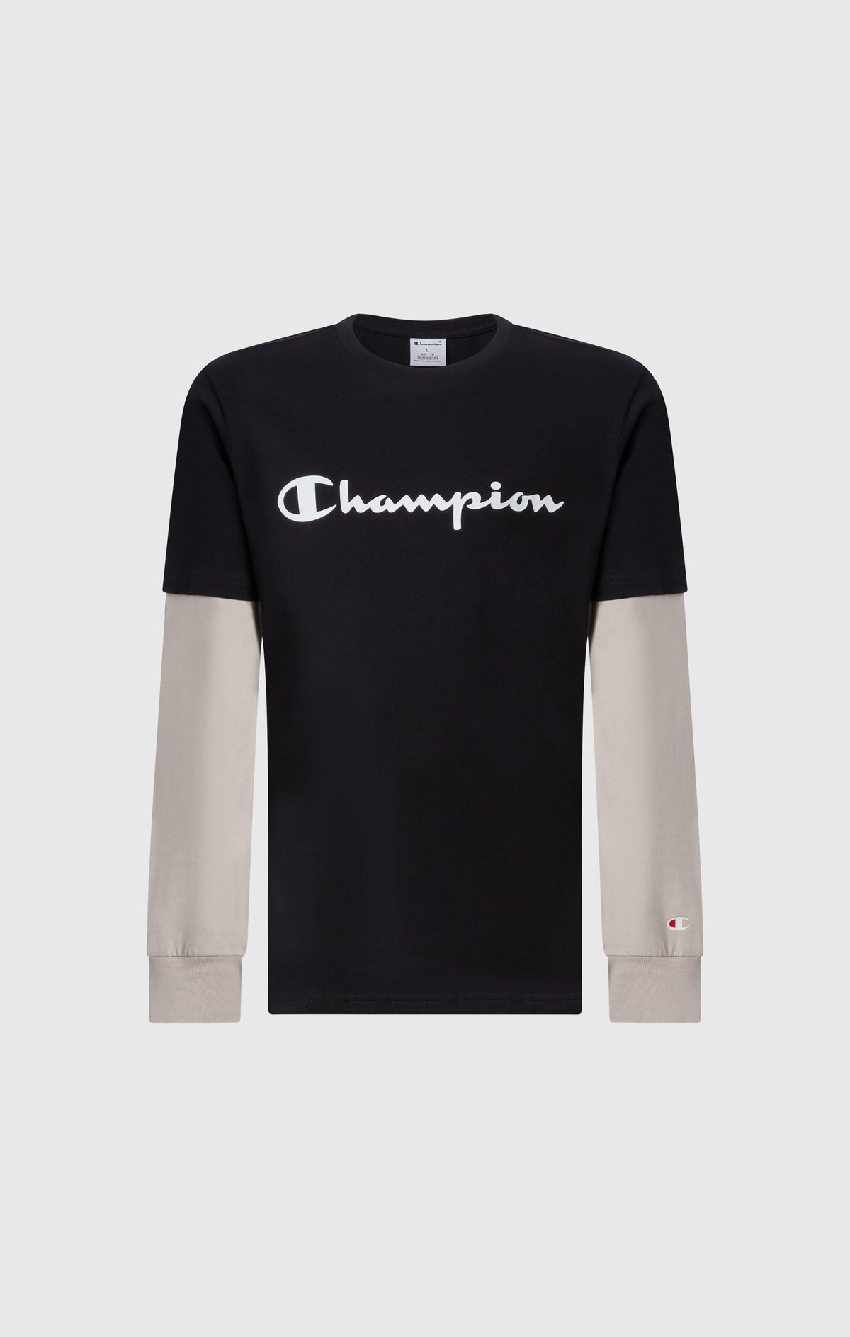 Champion Maglia a Maniche Lunghe con Script Logo - Nero