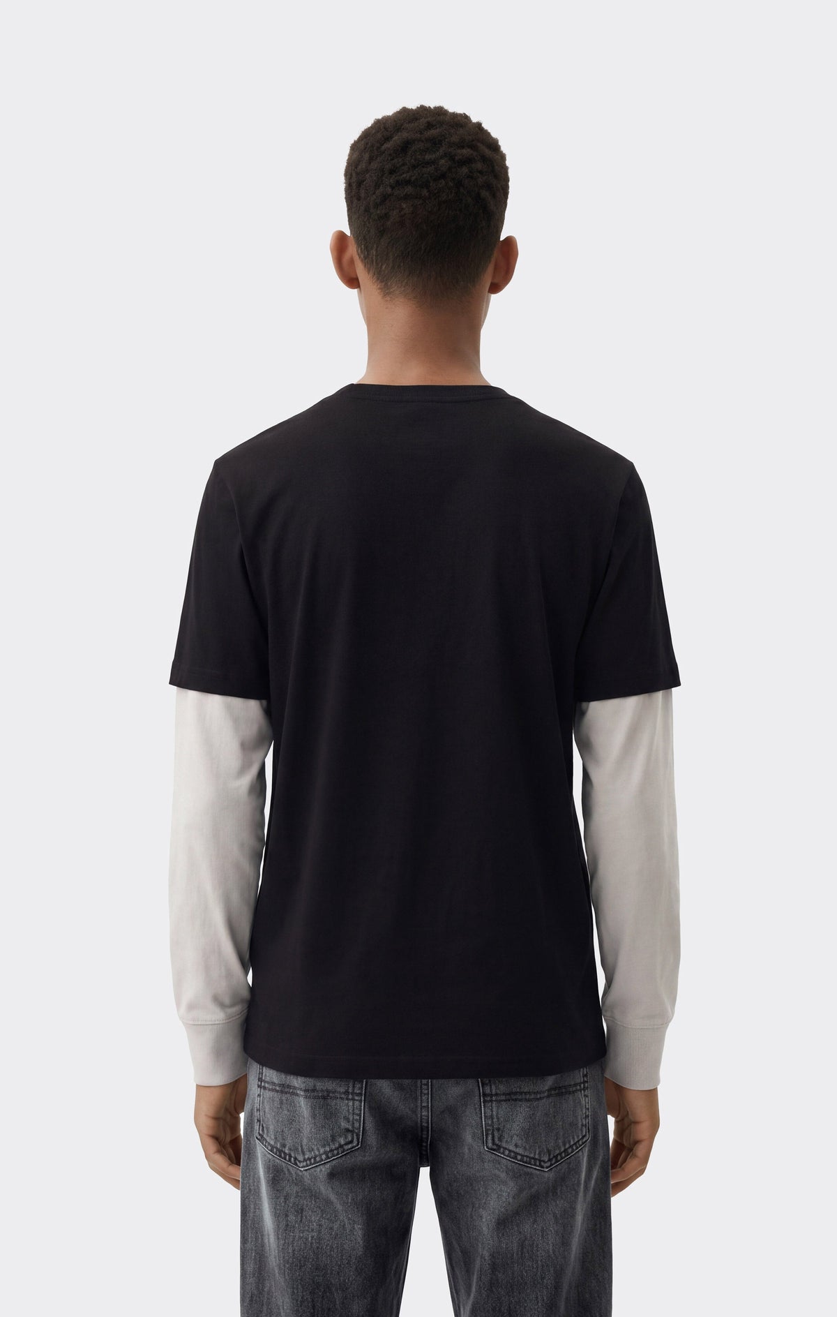 Champion Maglia a Maniche Lunghe con Script Logo - Nero