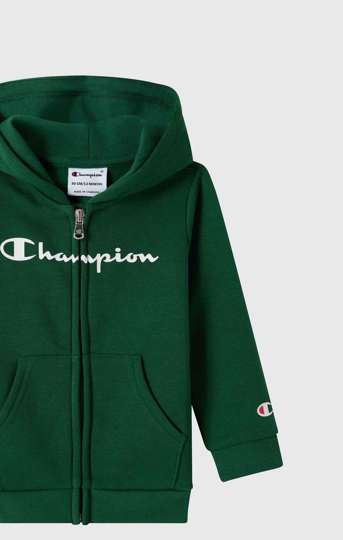 Champion Tuta con Cappuccio e Zip Intera Icons - Verde Brillante