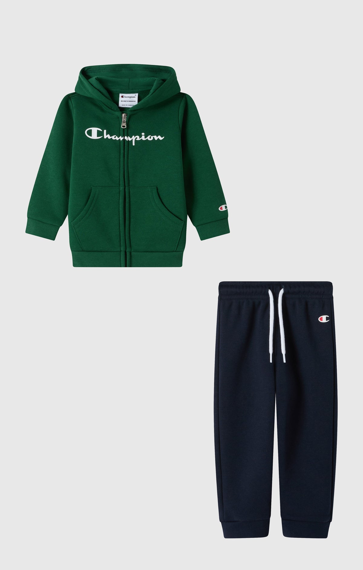 Champion Tuta con Cappuccio e Zip Intera Icons - Verde Brillante