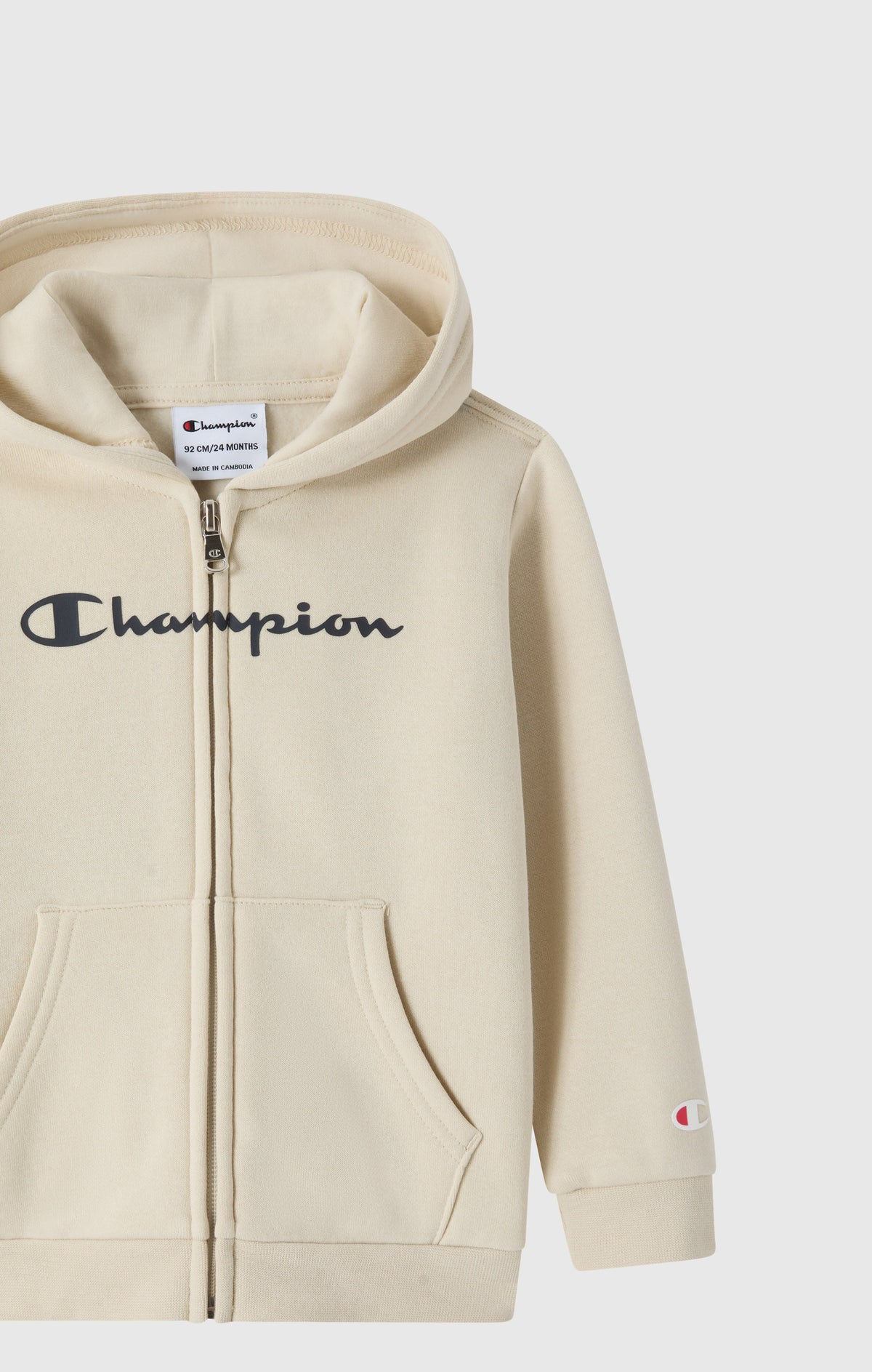Champion Tuta con Cappuccio e Zip Intera Icons - Beige
