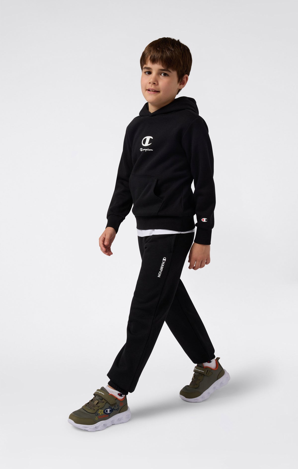 Champion Felpa con Cappuccio - Nero