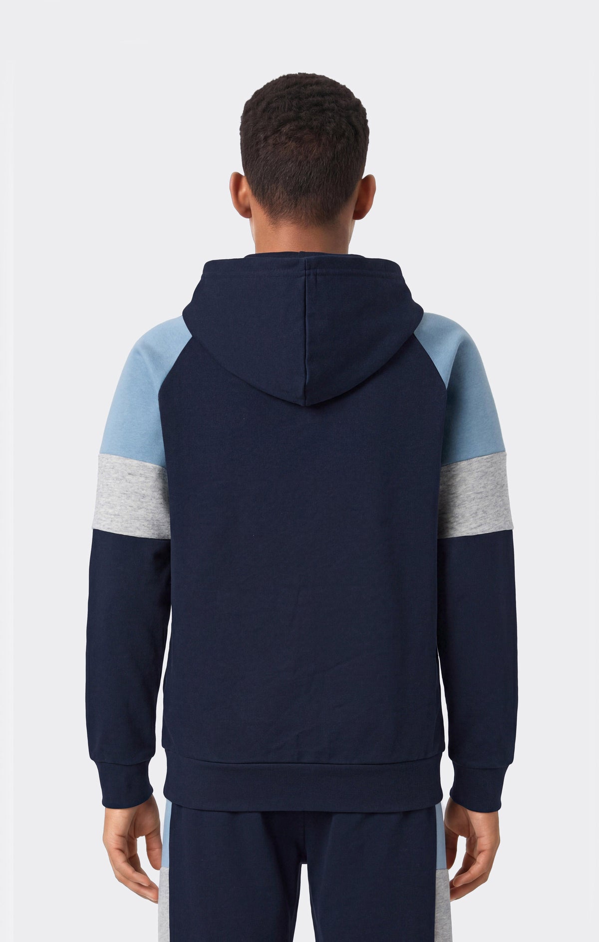 Champion Felpa con Cappuccio e Color Block - Blu Navy