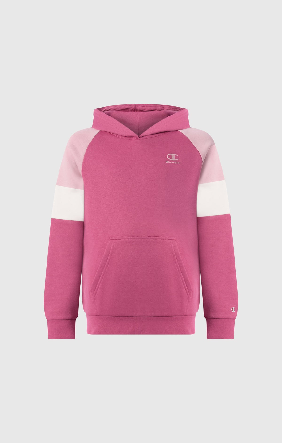 Champion Felpa con Cappuccio e Color Block - Rosa Bacca