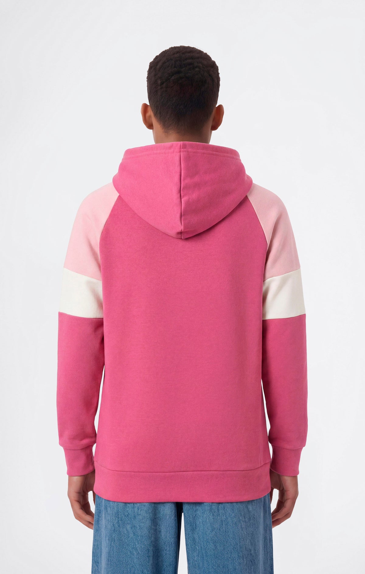 Champion Felpa con Cappuccio e Color Block - Rosa Bacca
