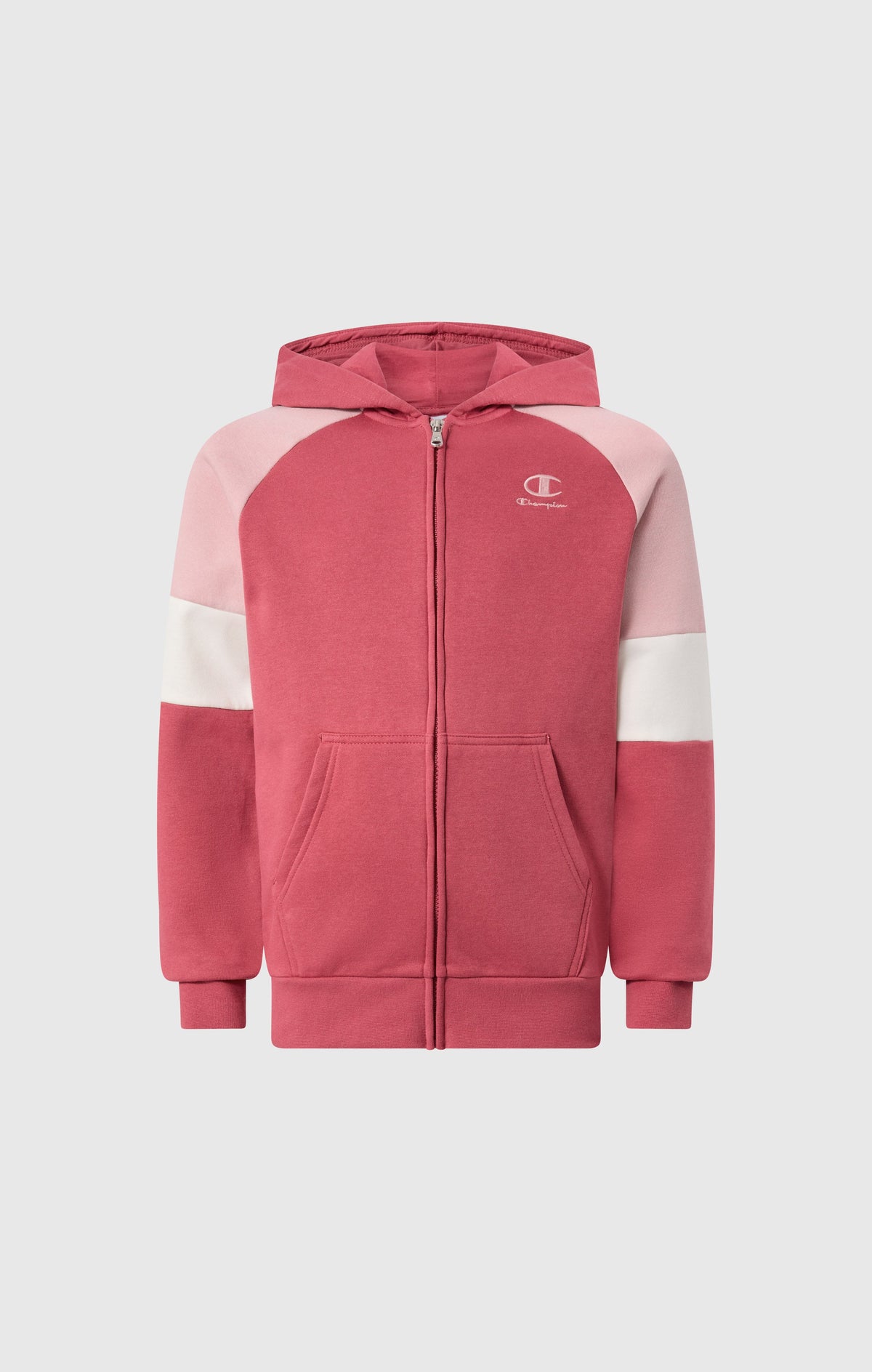 Champion Felpa Full Zip con Cappuccio e Interno Garzato - Rosa Bacca