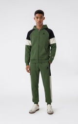 Pantaloni con Polsini a Costine e Interno Felpato - Verde Militare