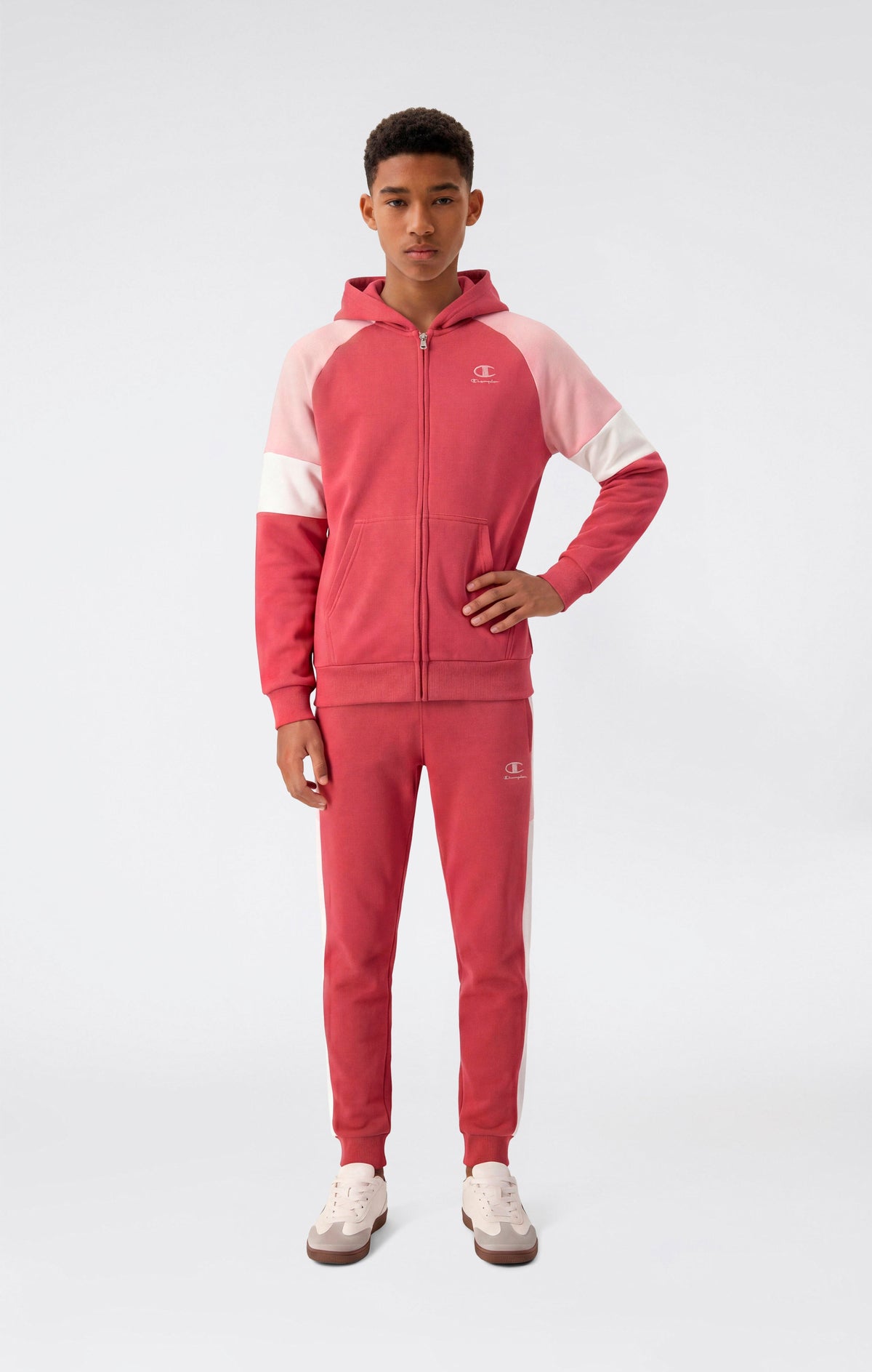 Champion Pantaloni con Polsini a Costine e Interno Felpato - Rosa Bacca