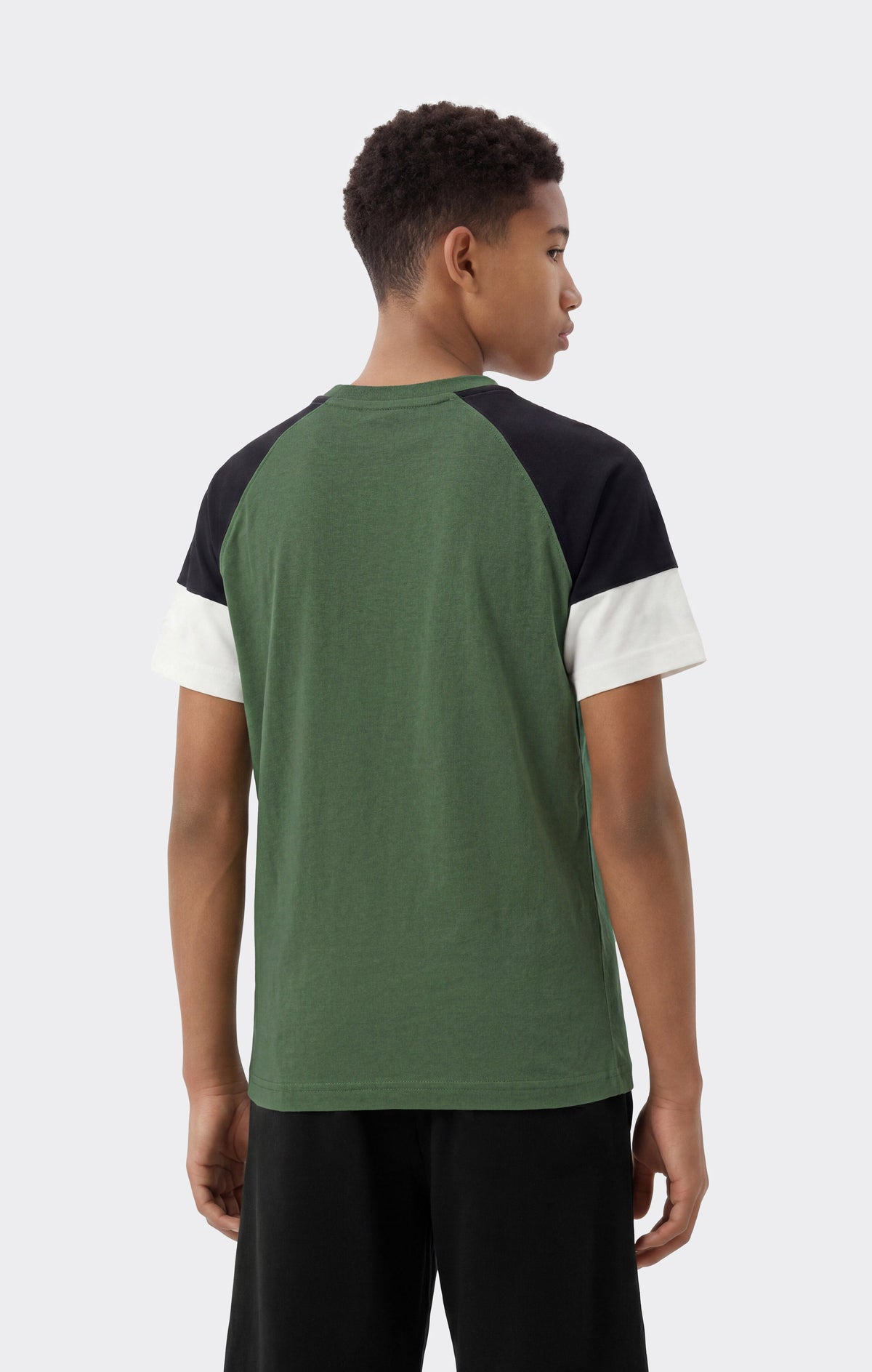 Champion T-Shirt in Cotone con Maxi Logo - Verde Militare