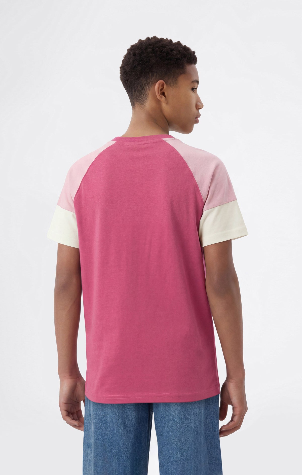 Champion T-Shirt in Cotone con Maxi Logo - Rosa Bacca